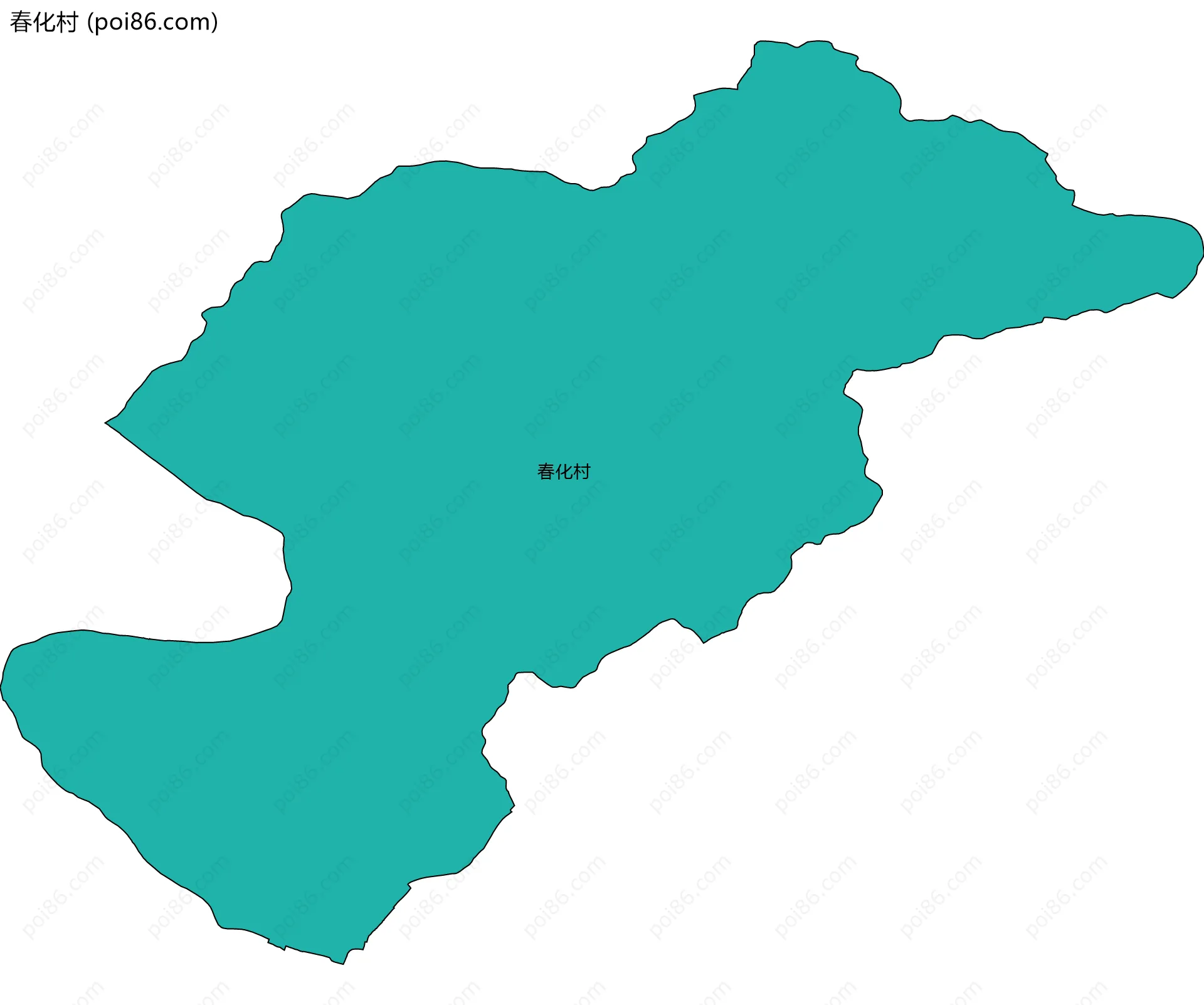春化村边界地图