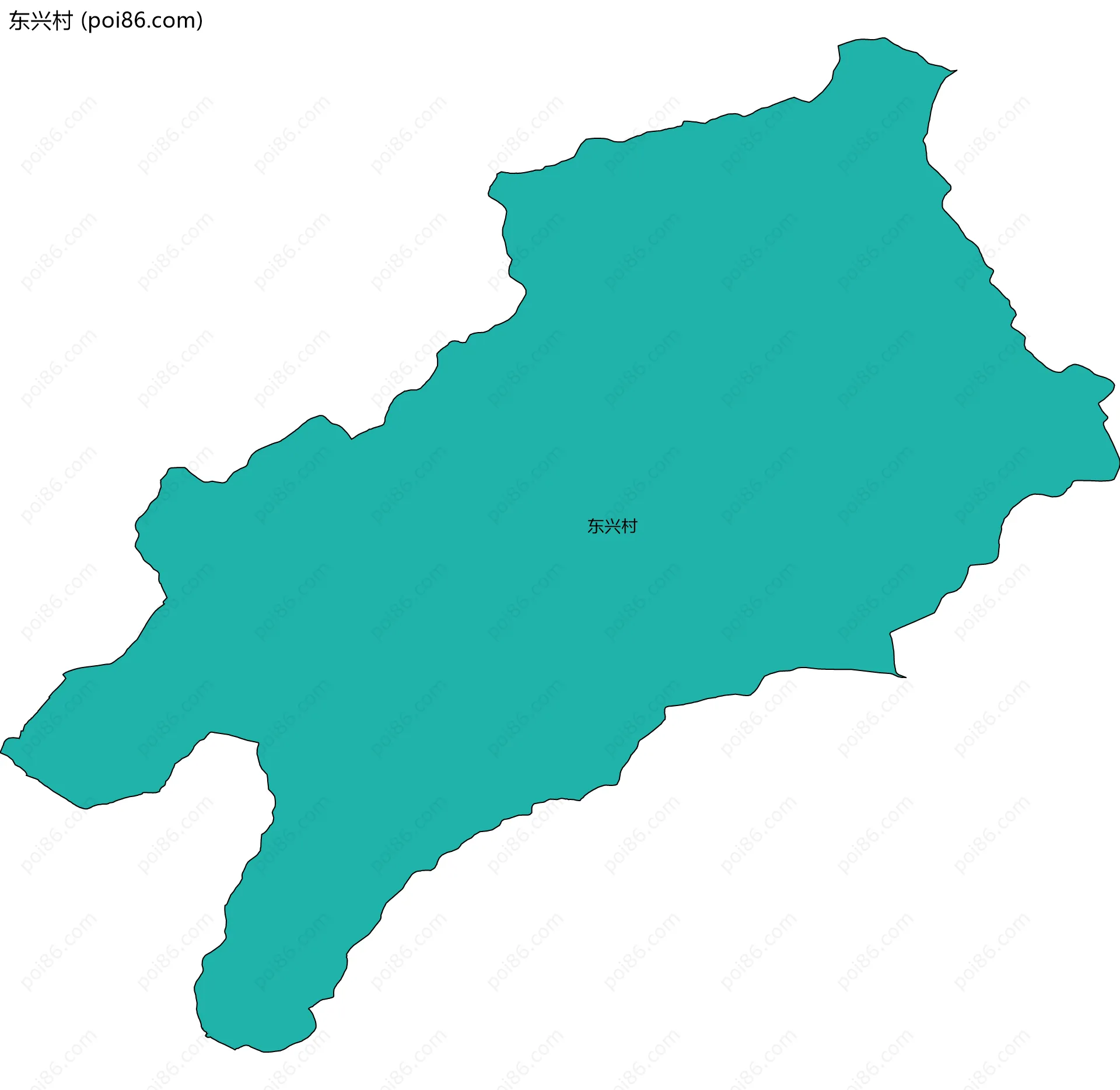 东兴村边界地图