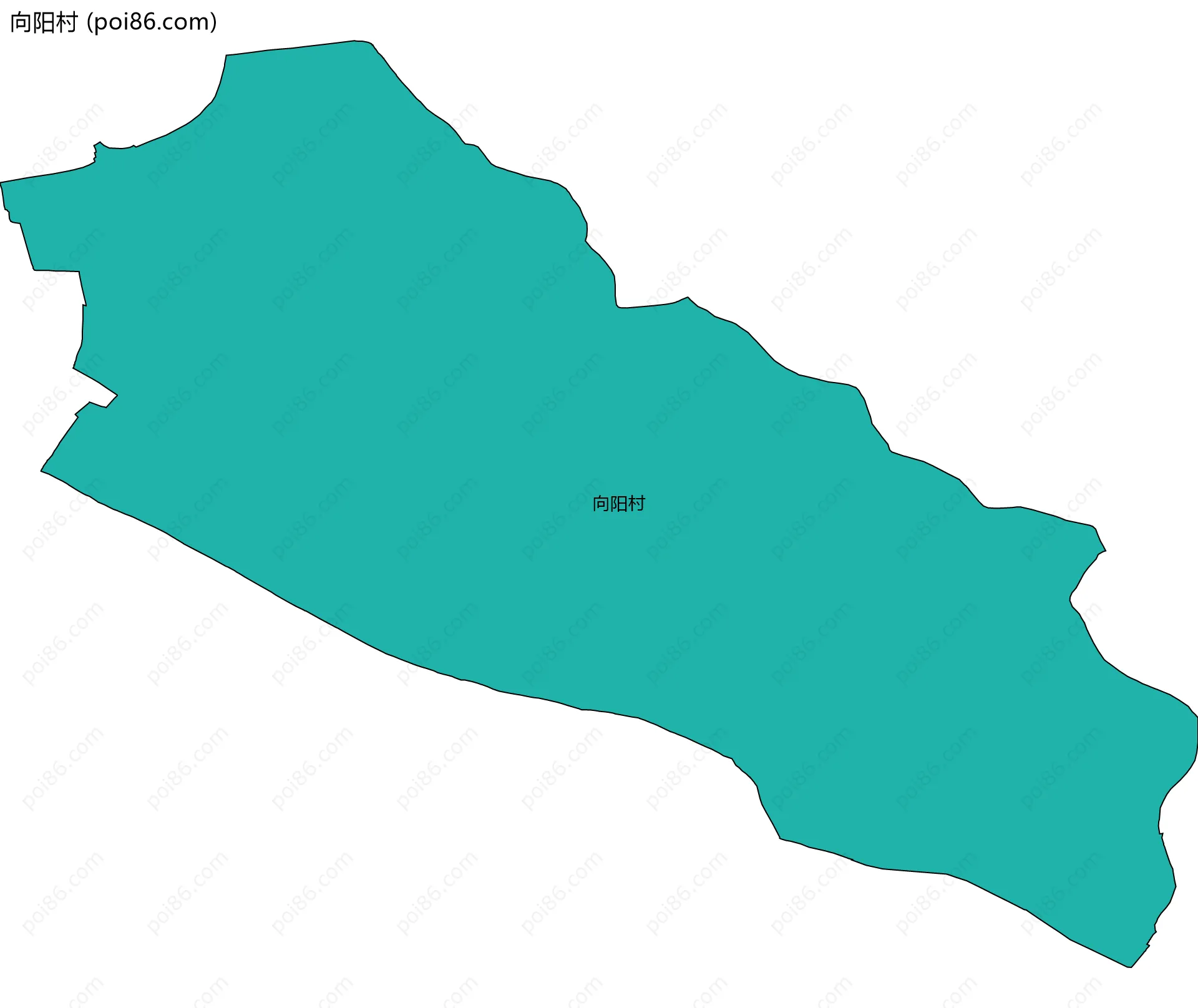 向阳村边界地图