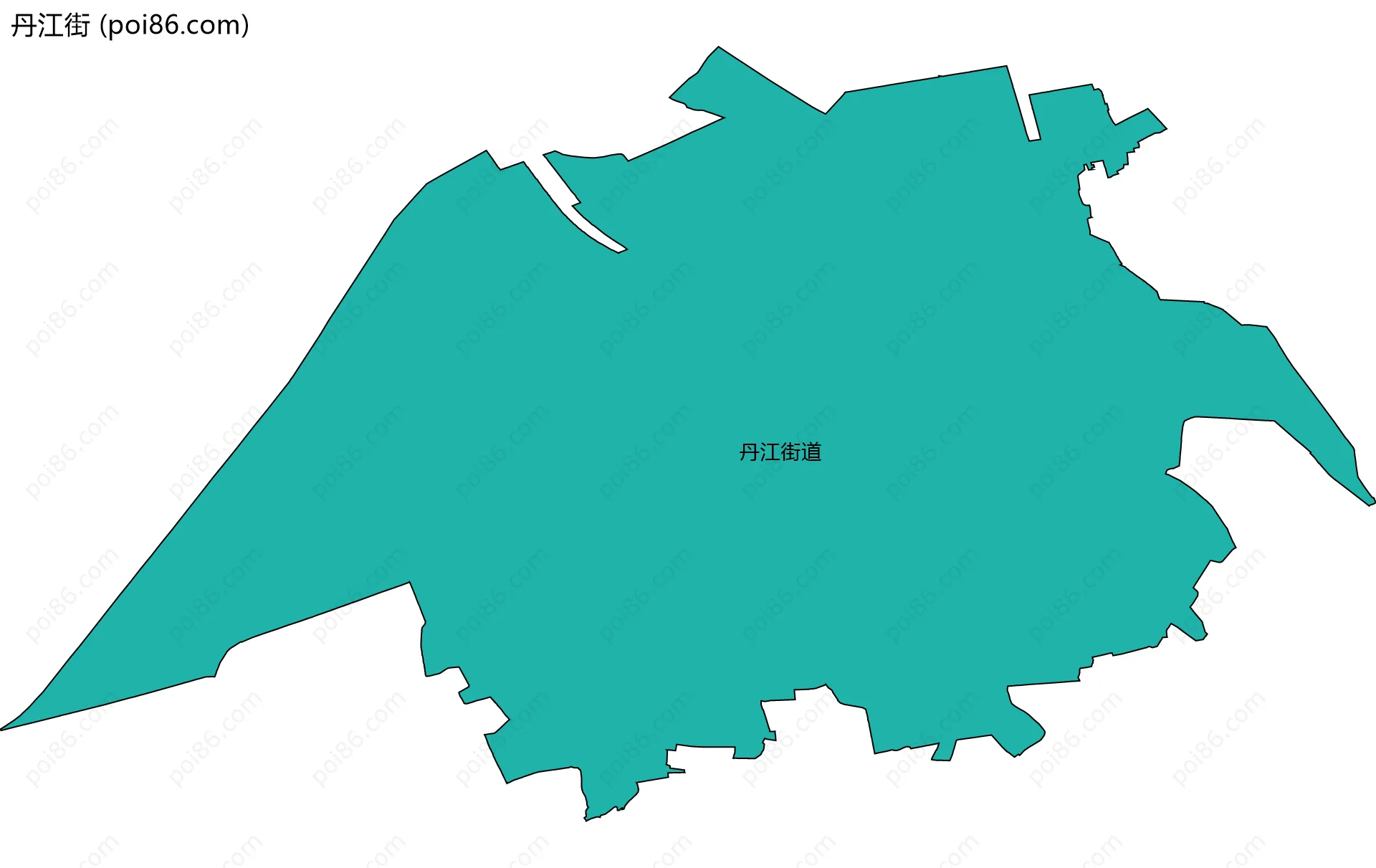 丹江街边界地图(五级行政区划)