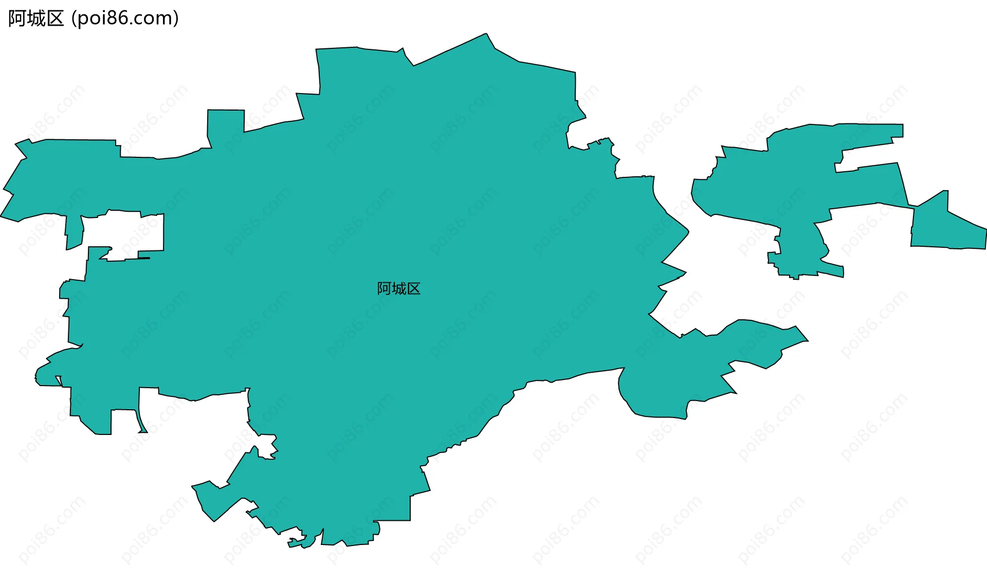 阿城区边界地图