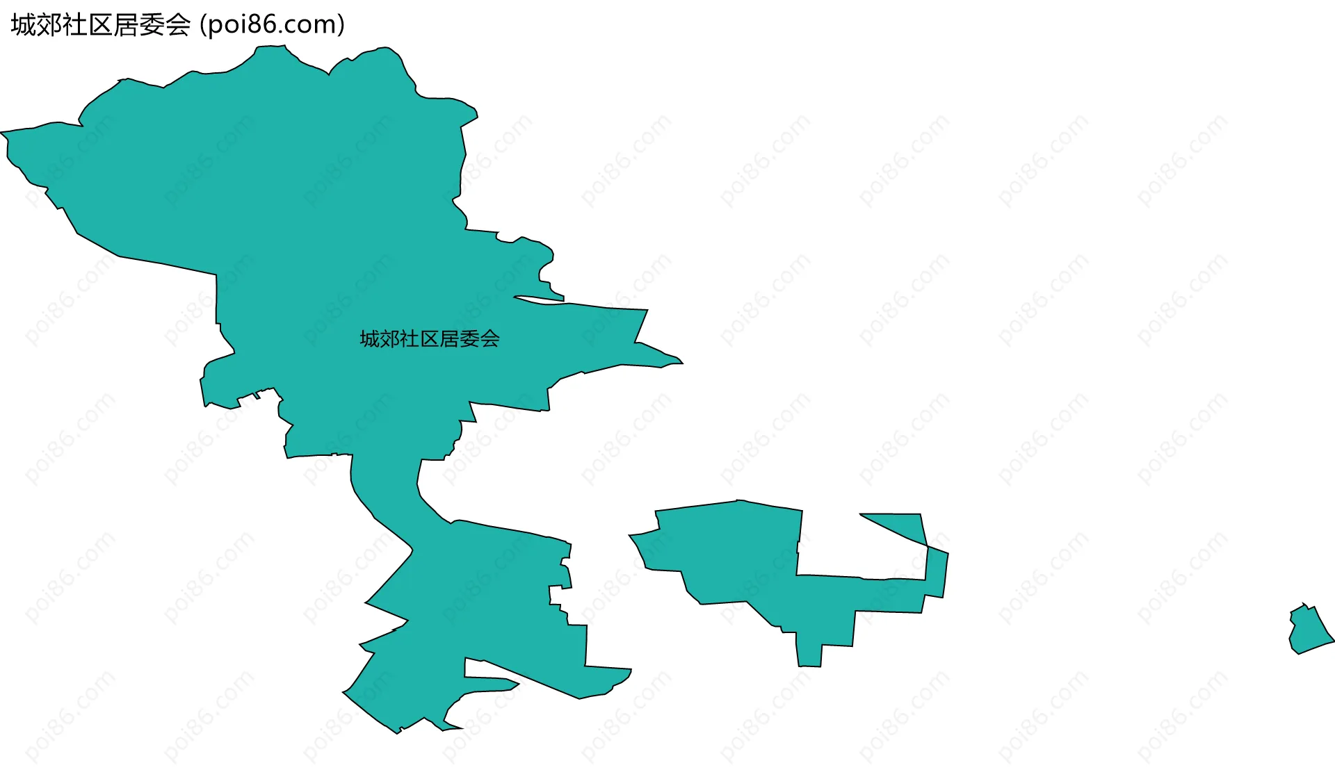 城郊社区居委会边界地图