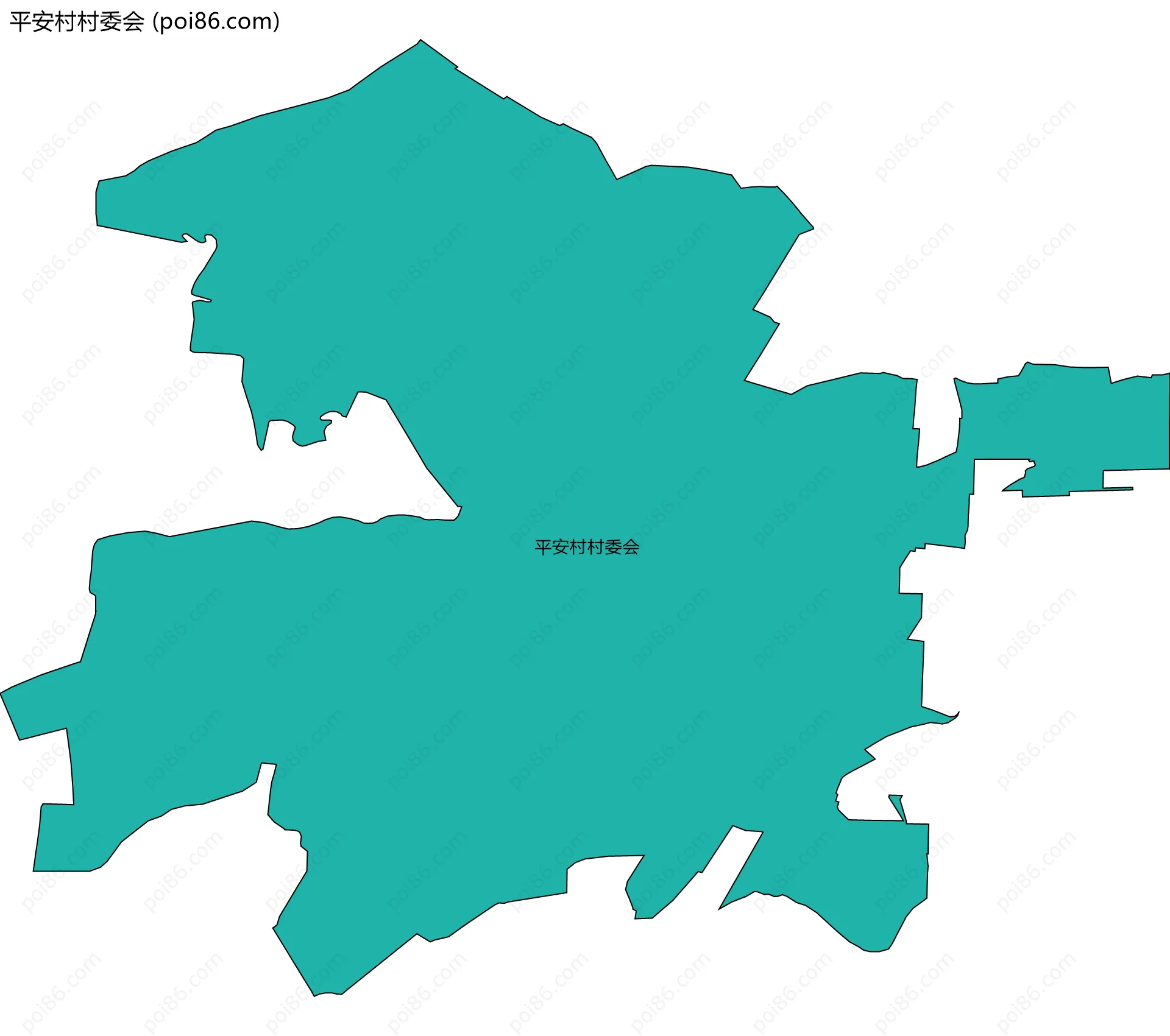 平安村村委会边界地图