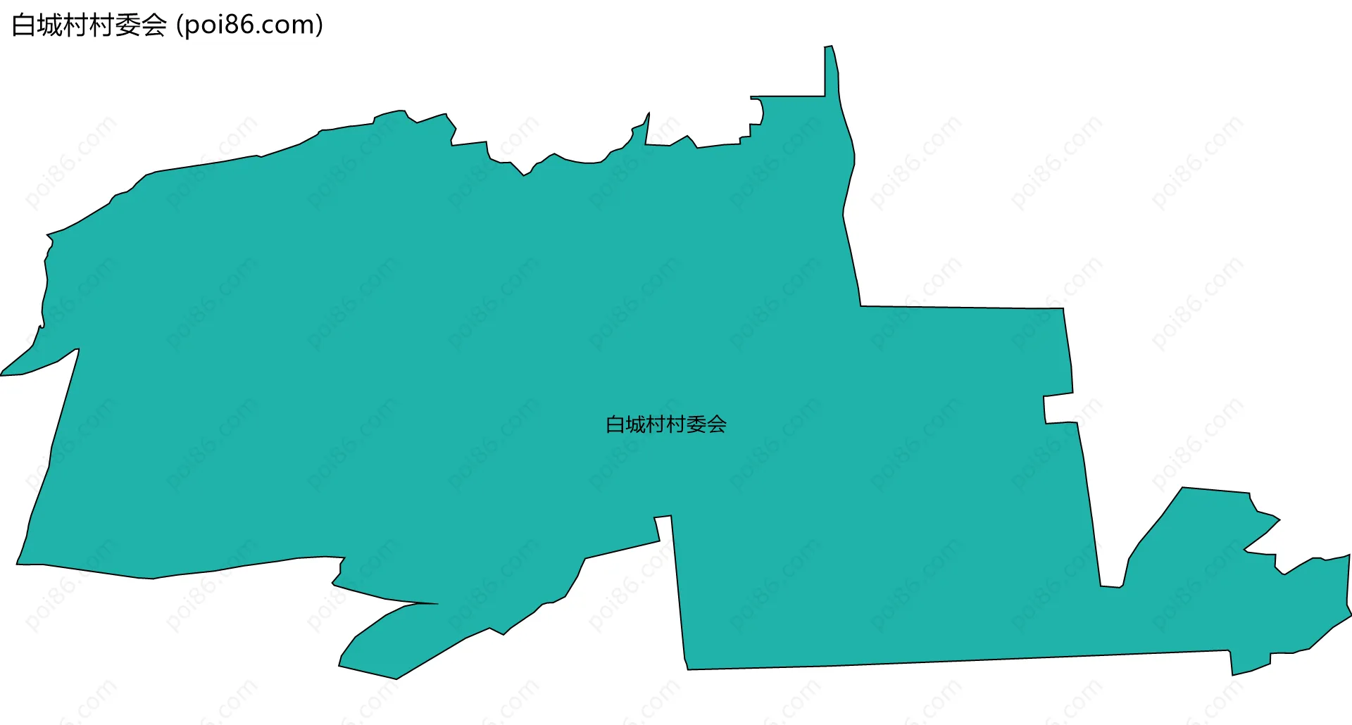 白城村村委会边界地图