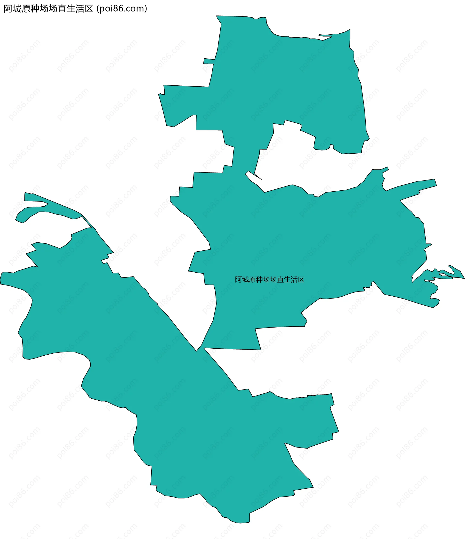 阿城原种场场直生活区边界地图