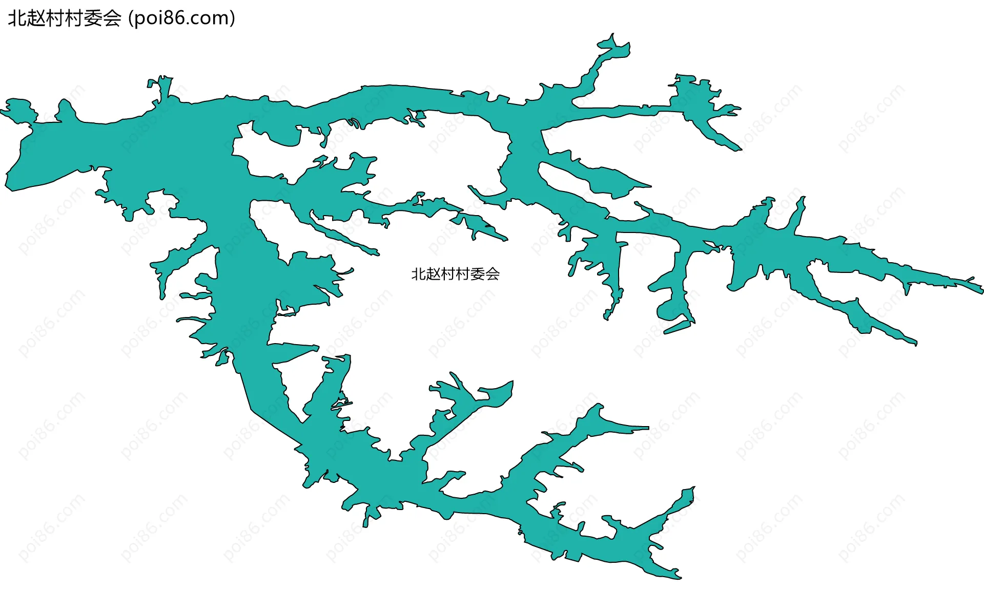 北赵村村委会边界地图