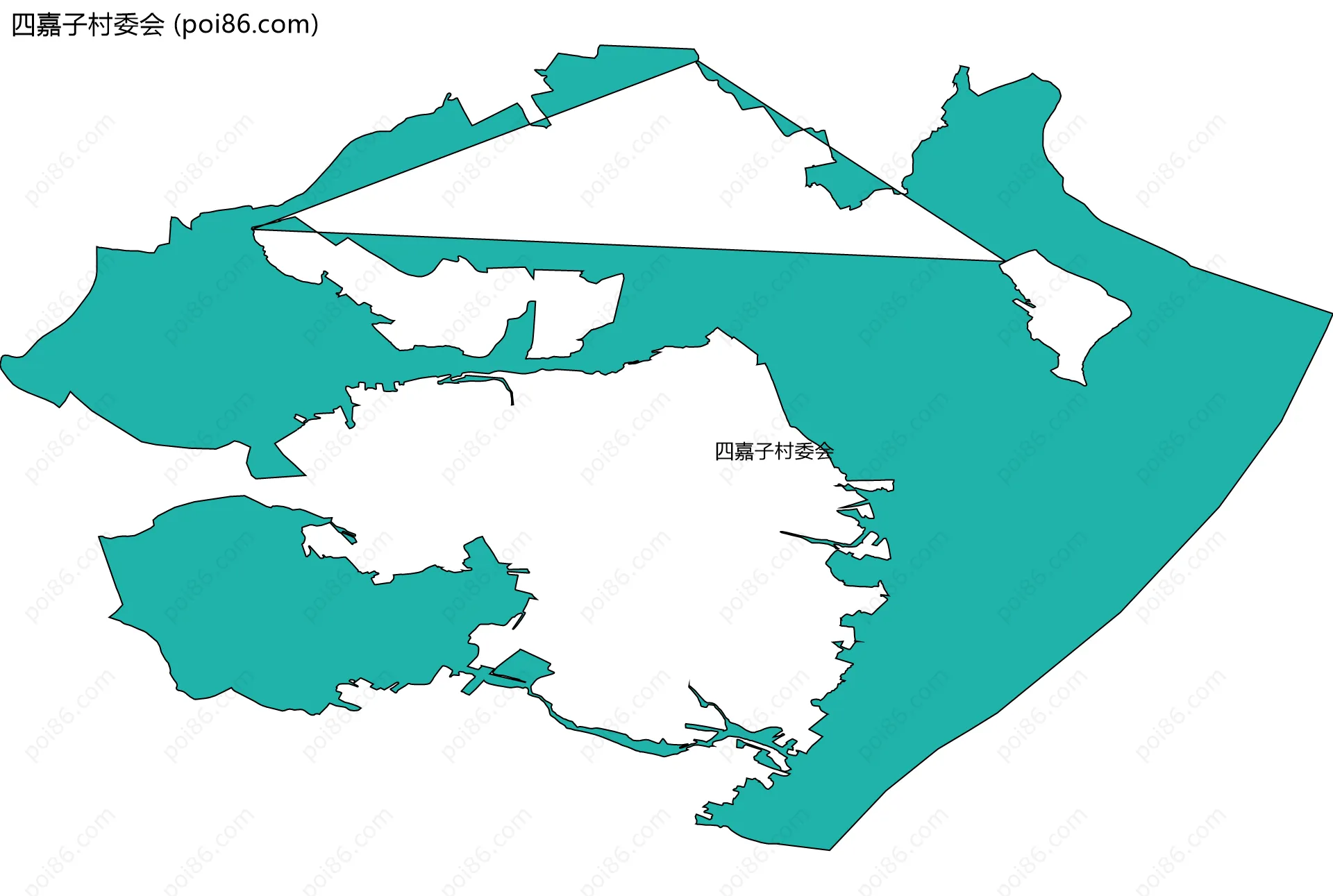 四嘉子村委会边界地图