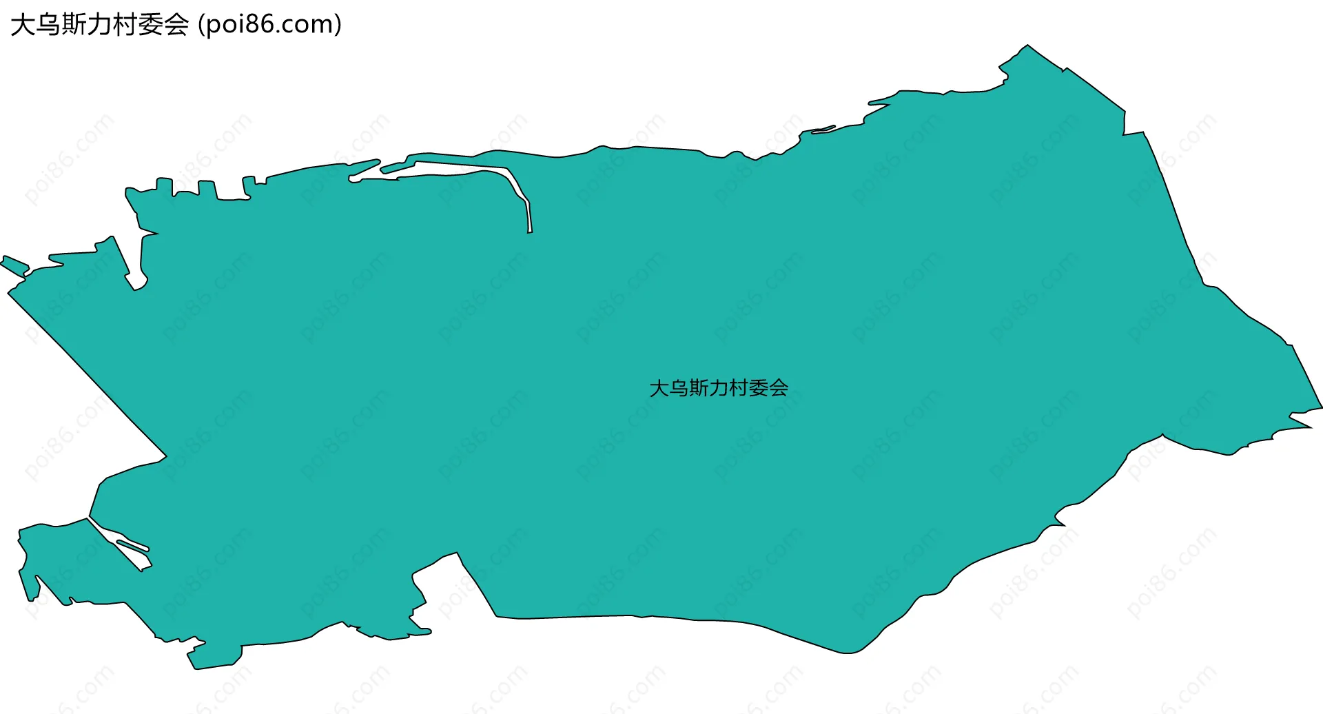 大乌斯力村委会边界地图