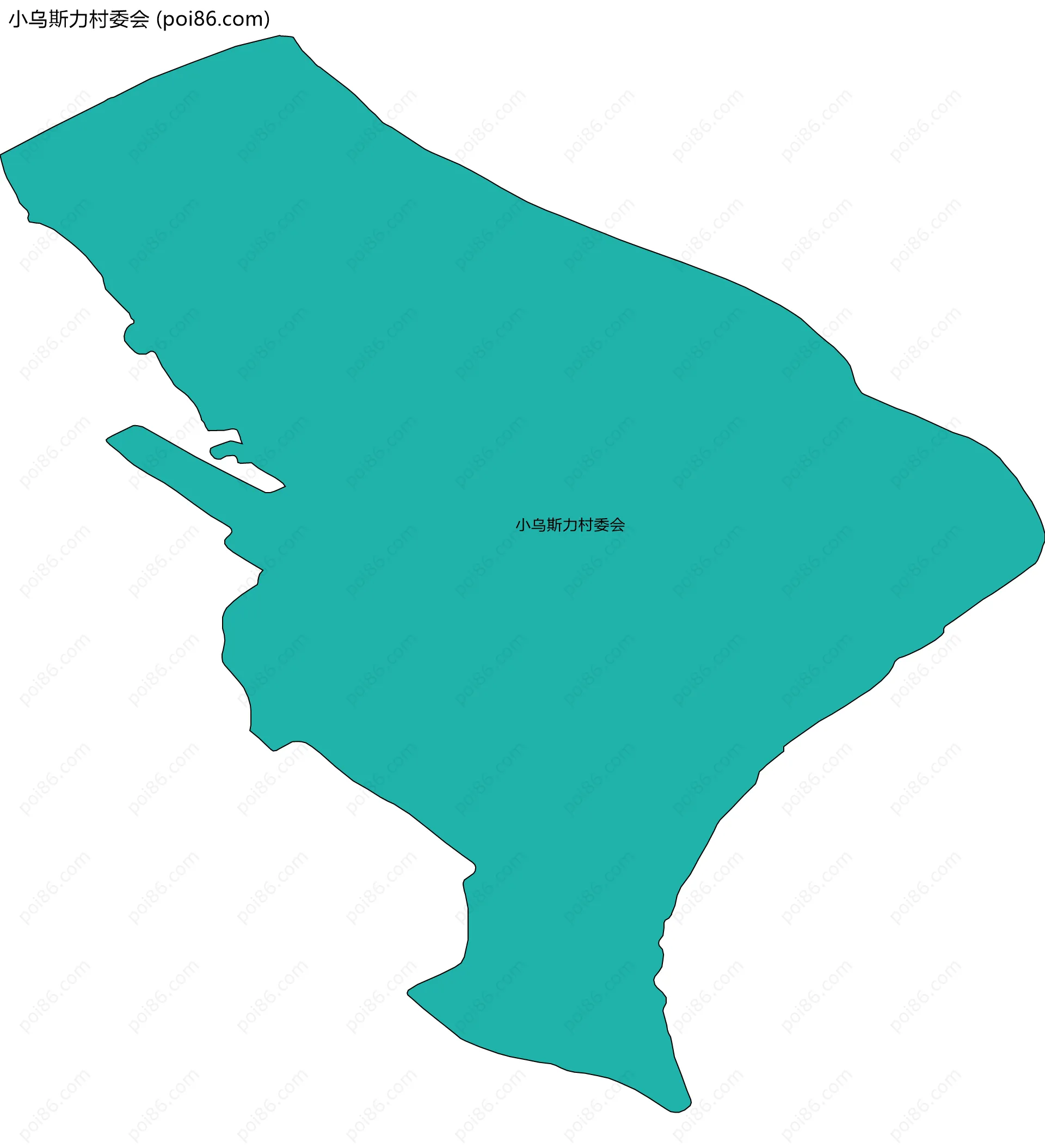 小乌斯力村委会边界地图