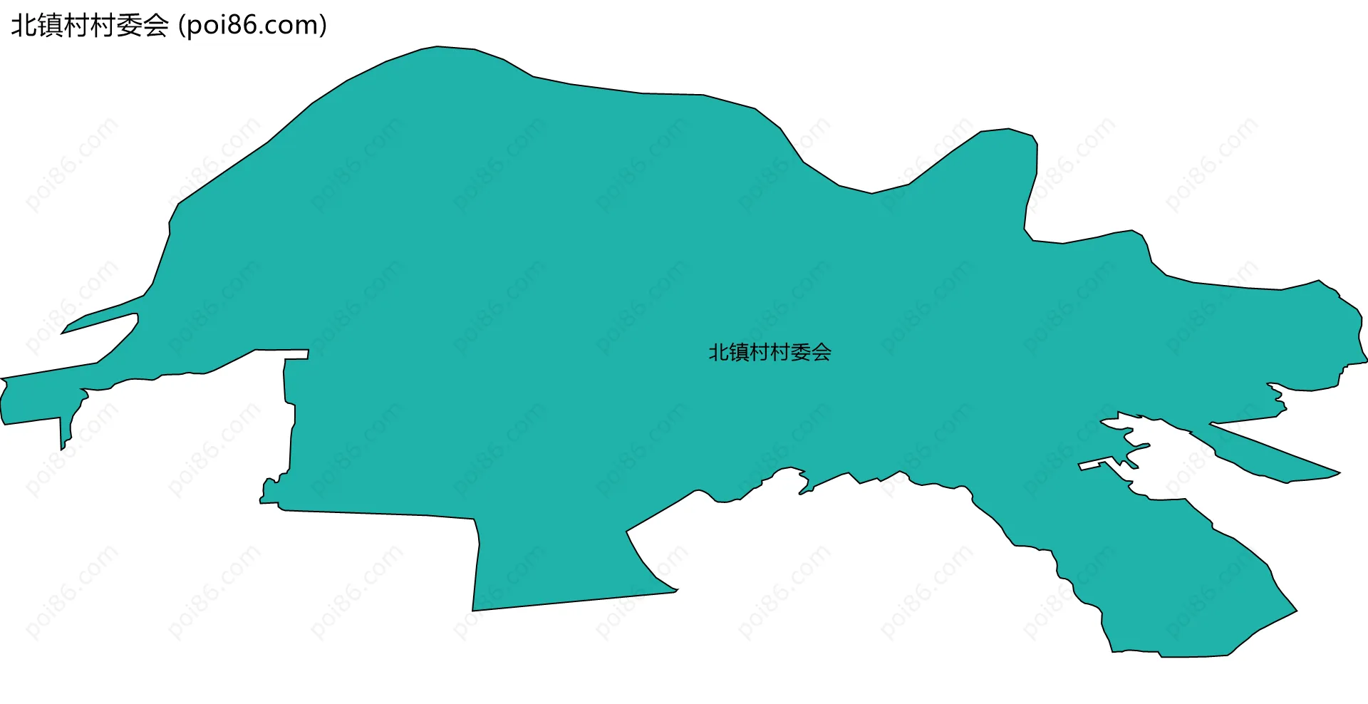 北镇村村委会边界地图