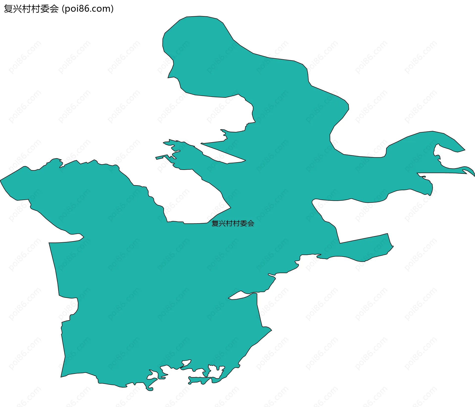复兴村村委会边界地图