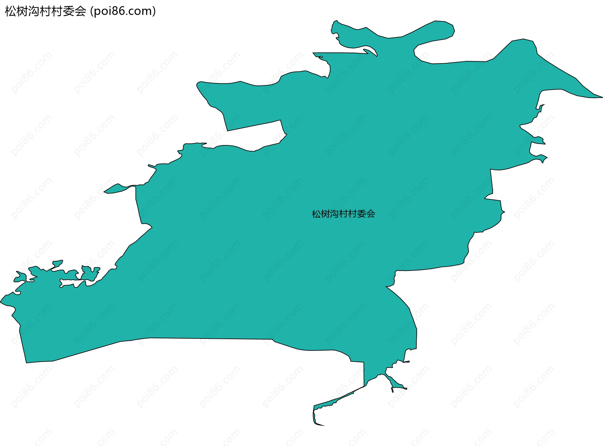 松树沟村村委会边界地图