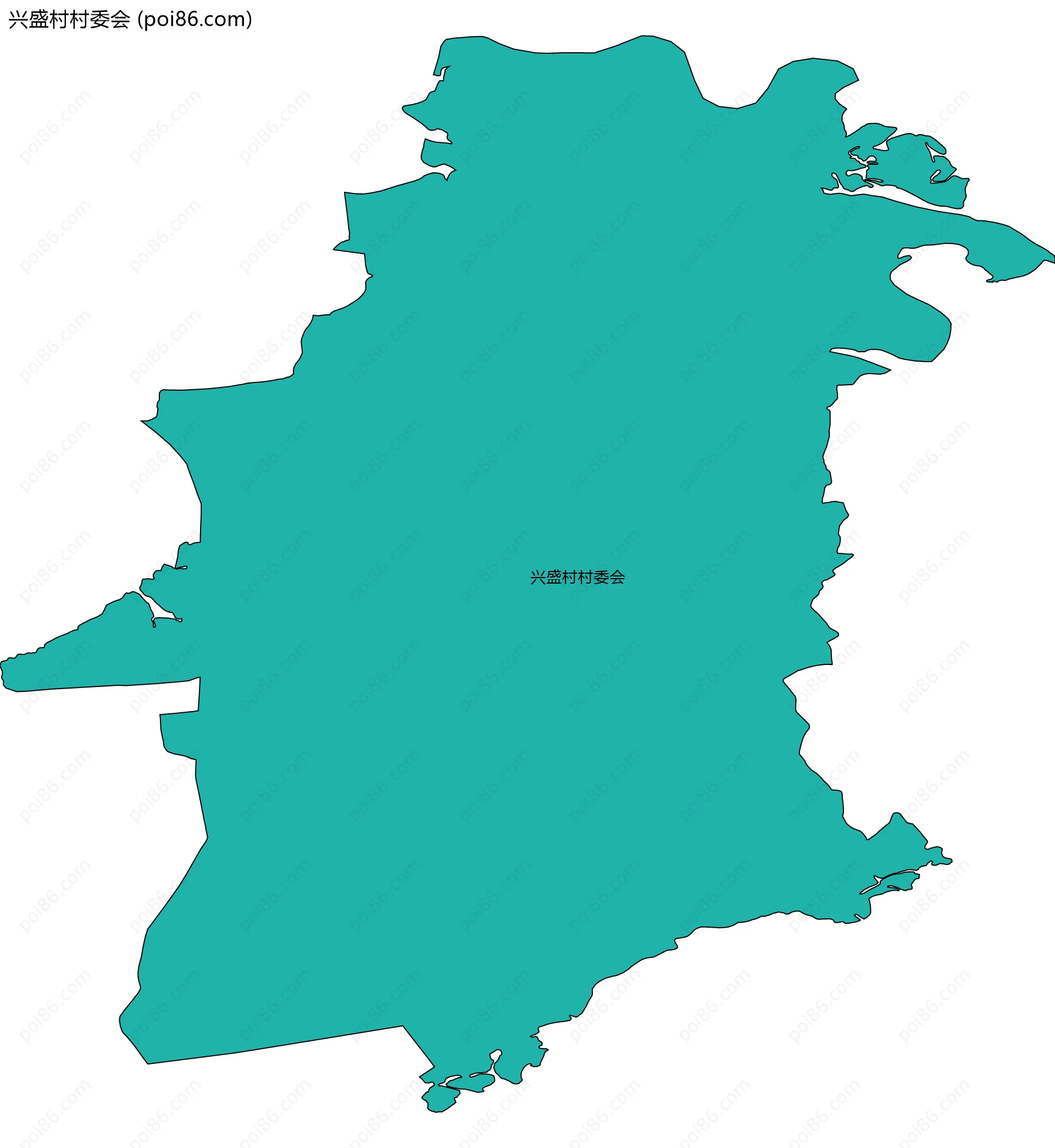 兴盛村村委会边界地图