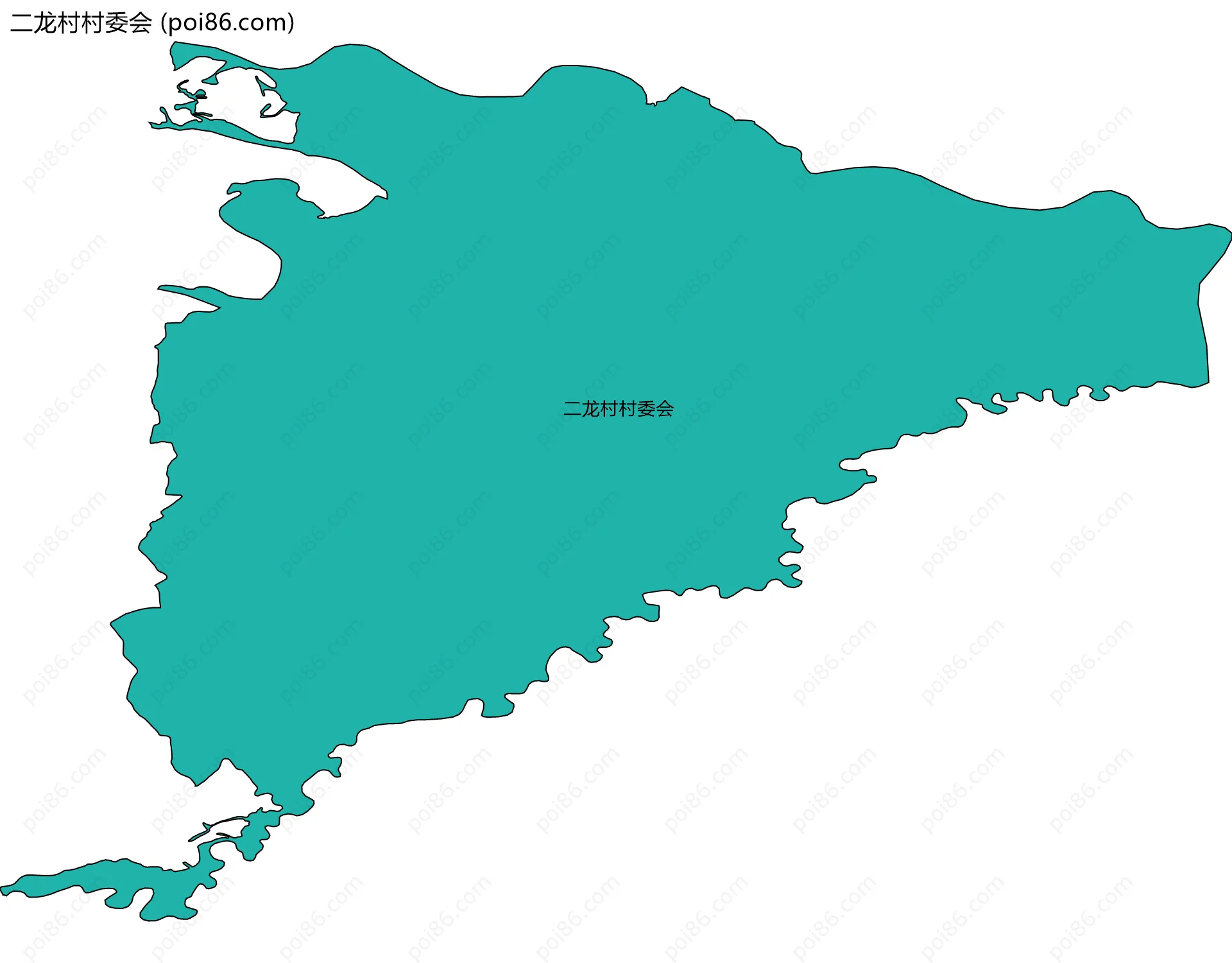 二龙村村委会边界地图