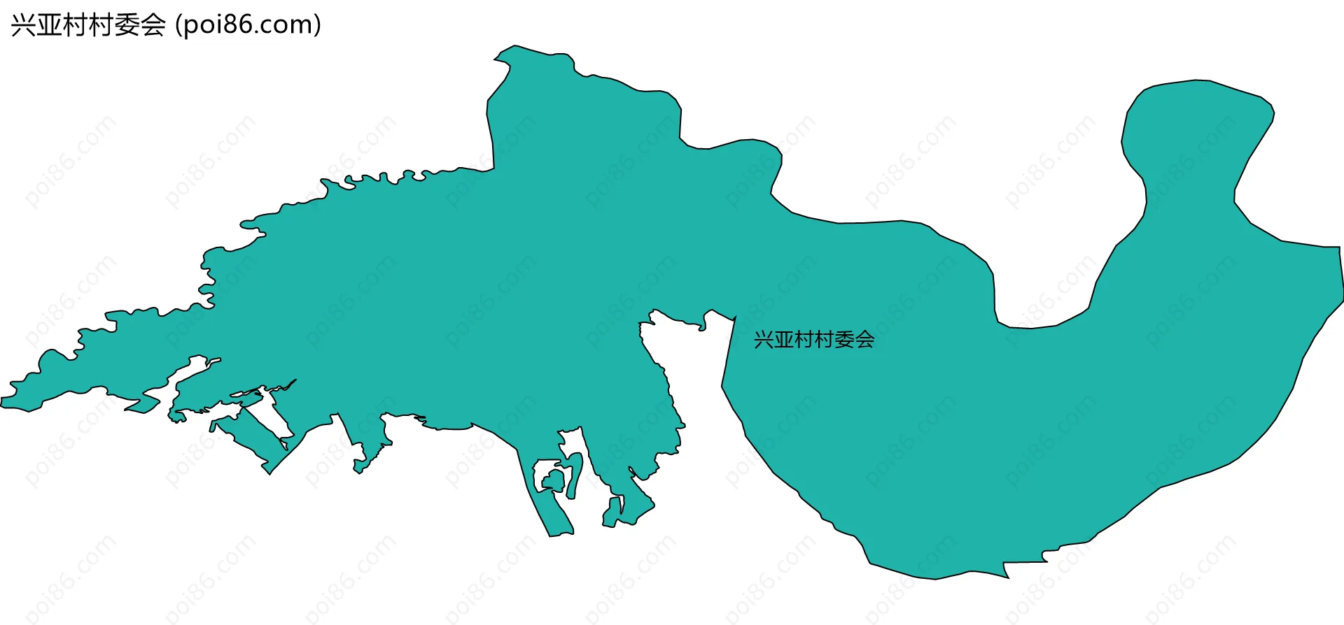 兴亚村村委会边界地图