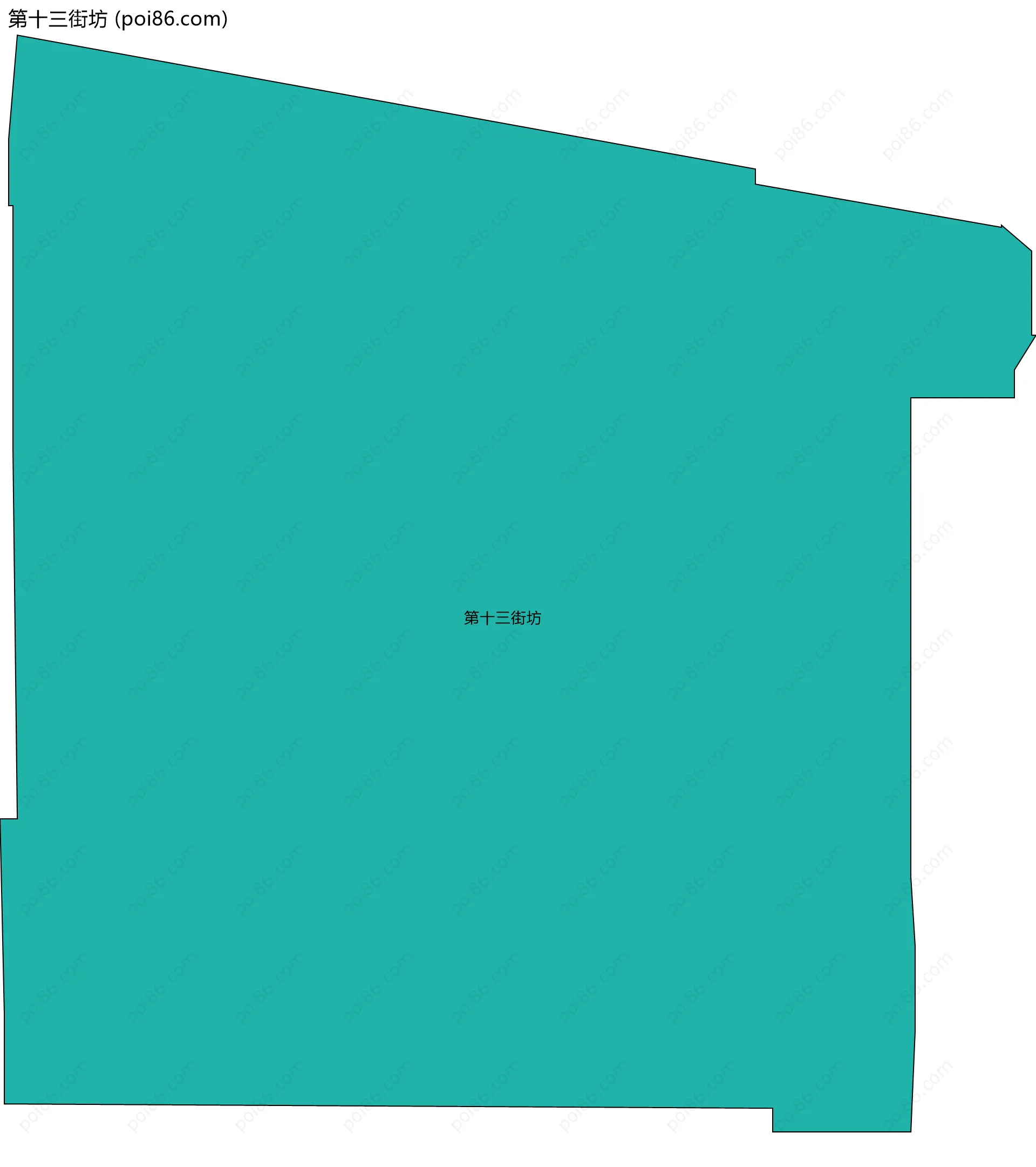 第十三街坊边界地图
