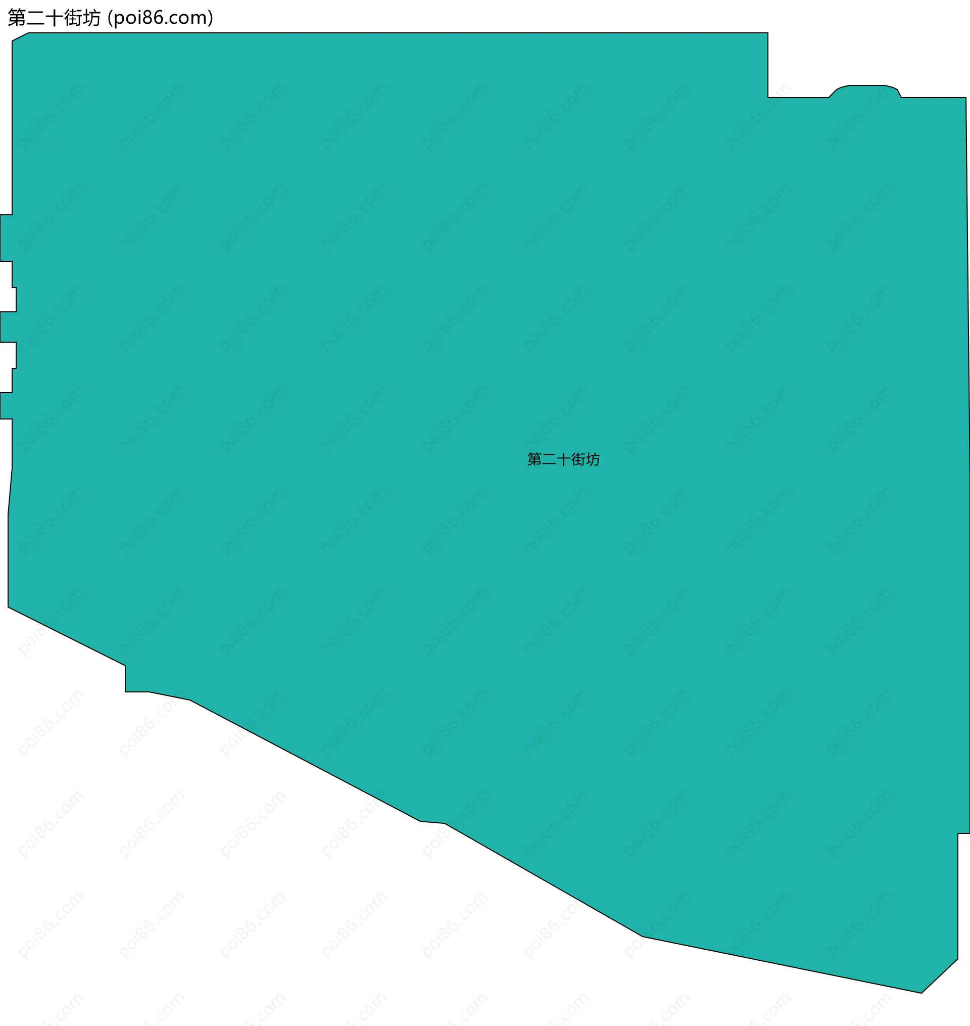 第二十街坊边界地图