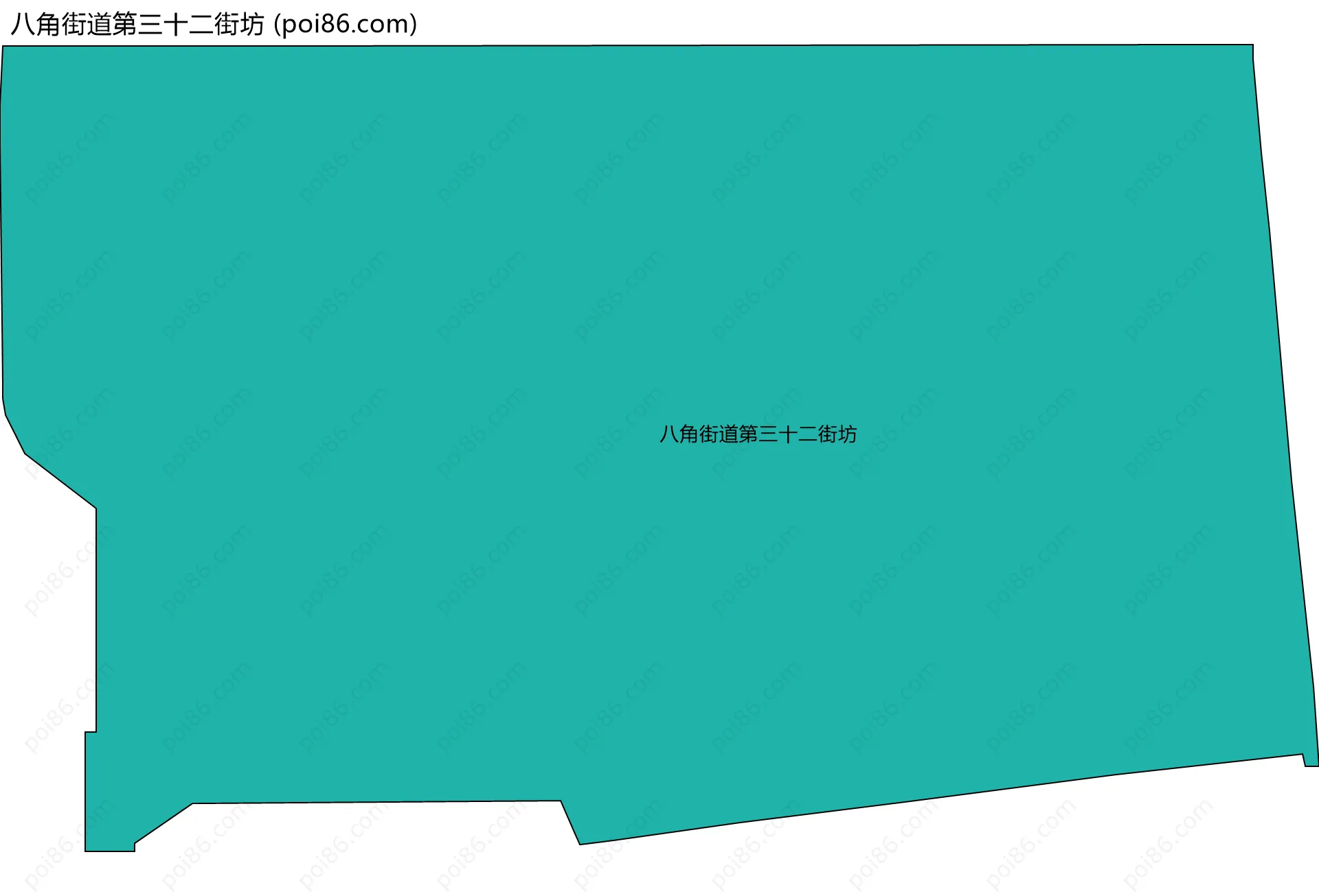 八角街道第三十二街坊边界地图