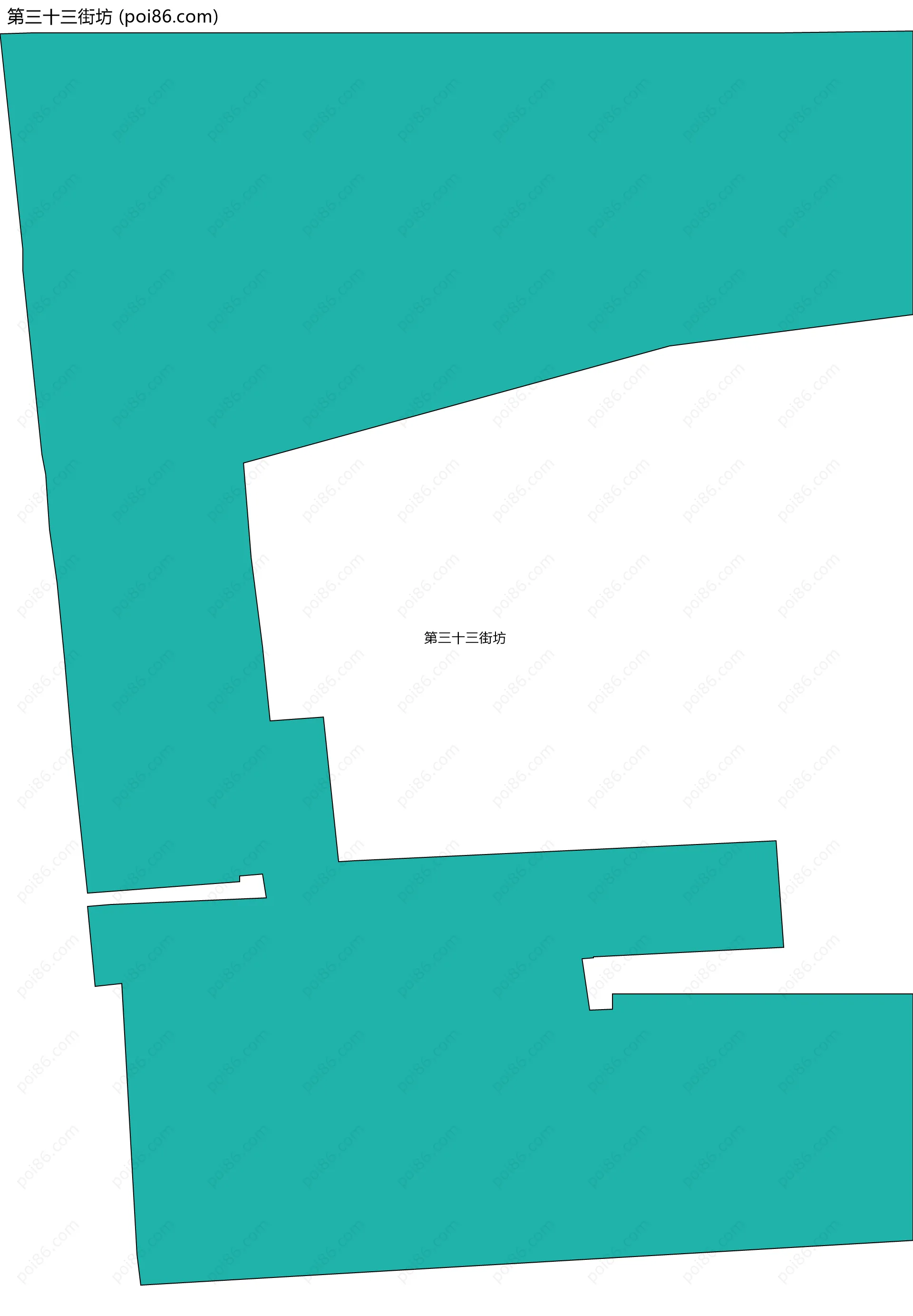 第三十三街坊边界地图