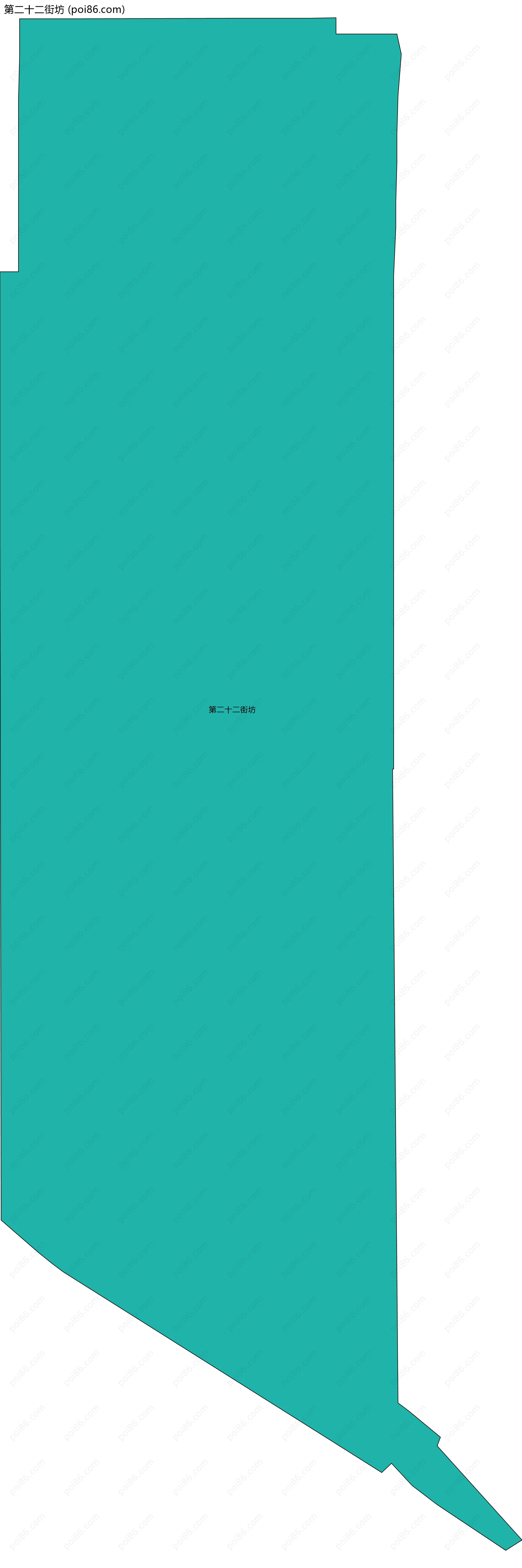 第二十二街坊边界地图