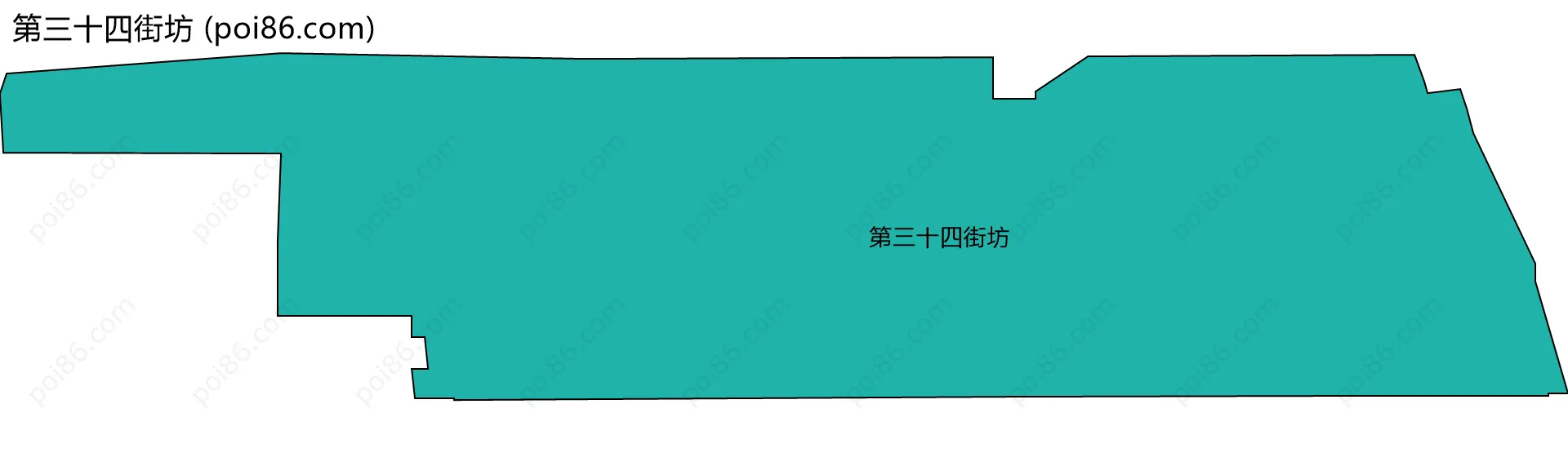 第三十四街坊边界地图