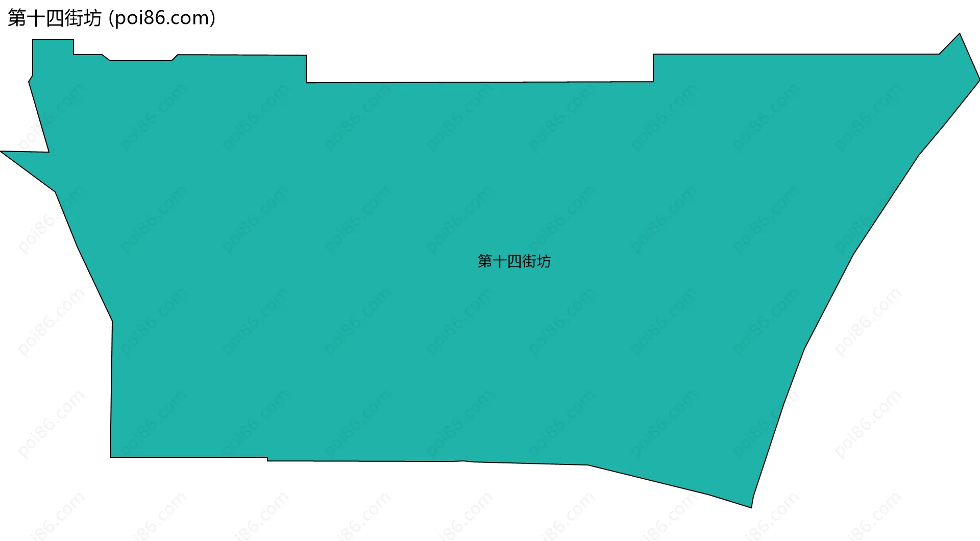 第十四街坊边界地图