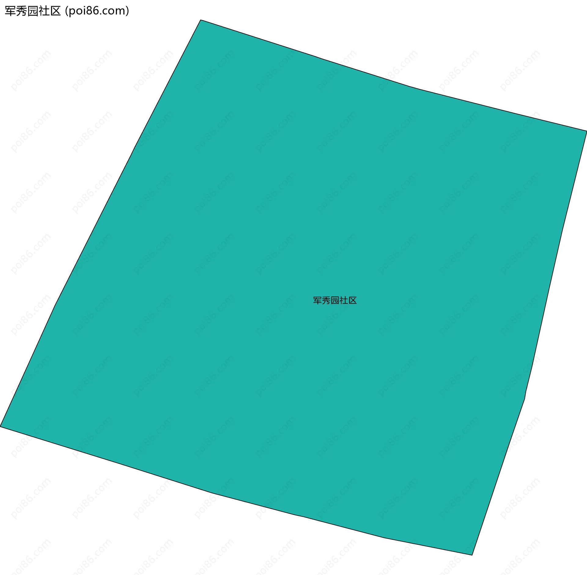 军秀园社区边界地图