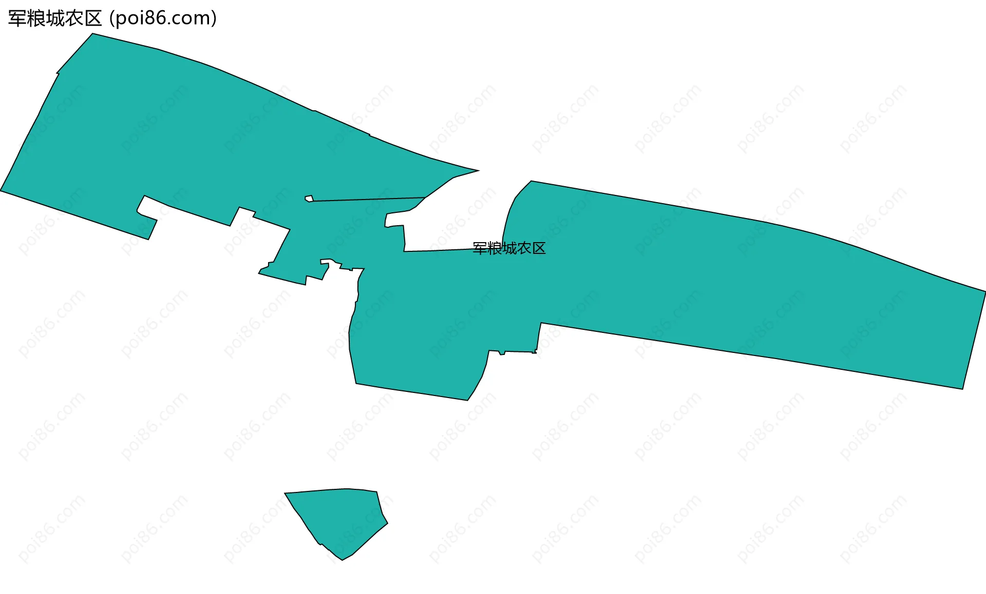 军粮城农区边界地图