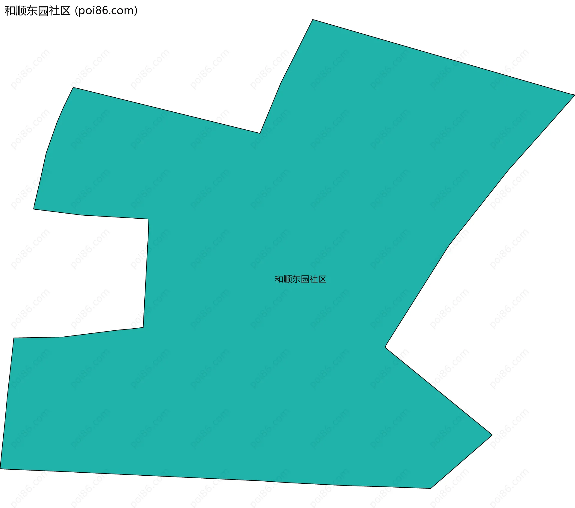和顺东园社区边界地图