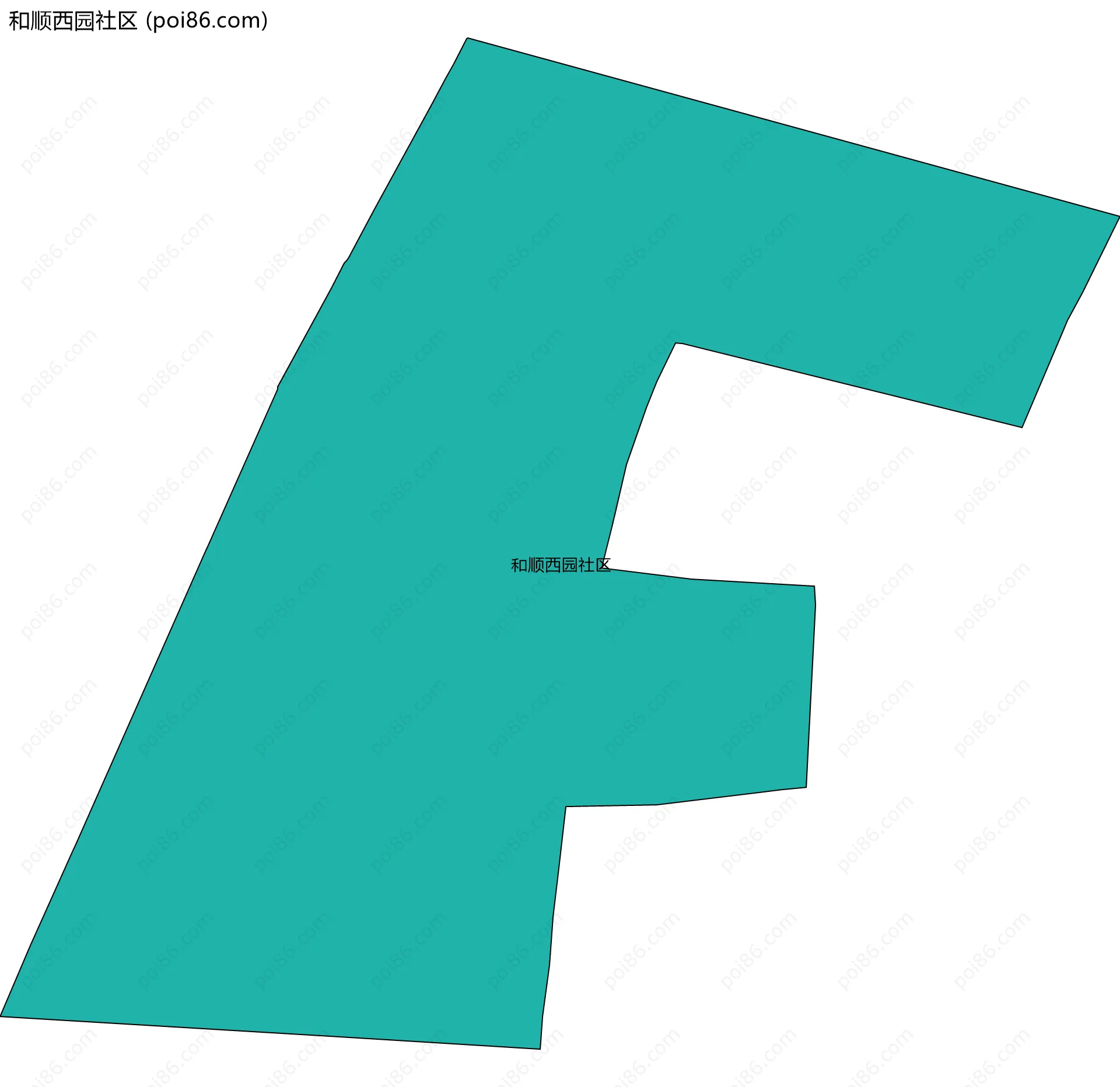和顺西园社区边界地图