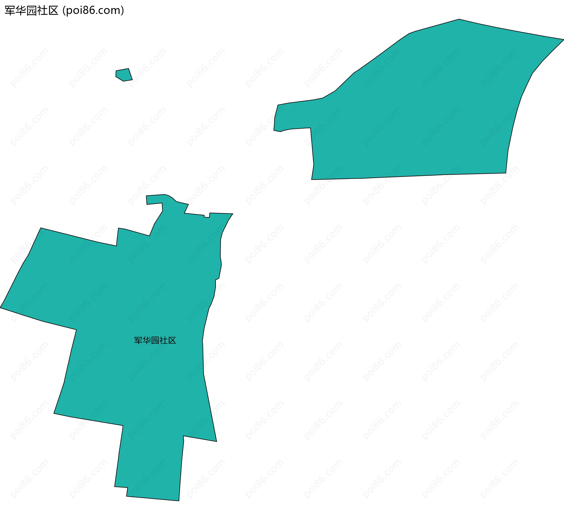 军华园社区边界地图