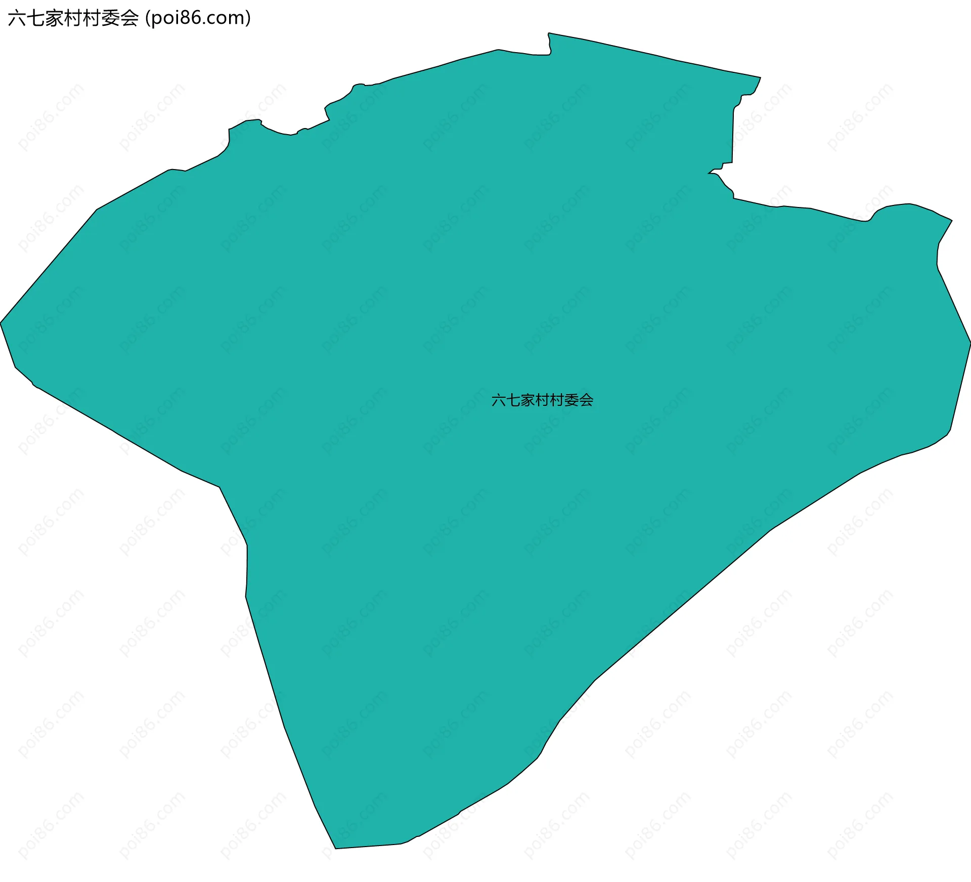 六七家村村委会边界地图