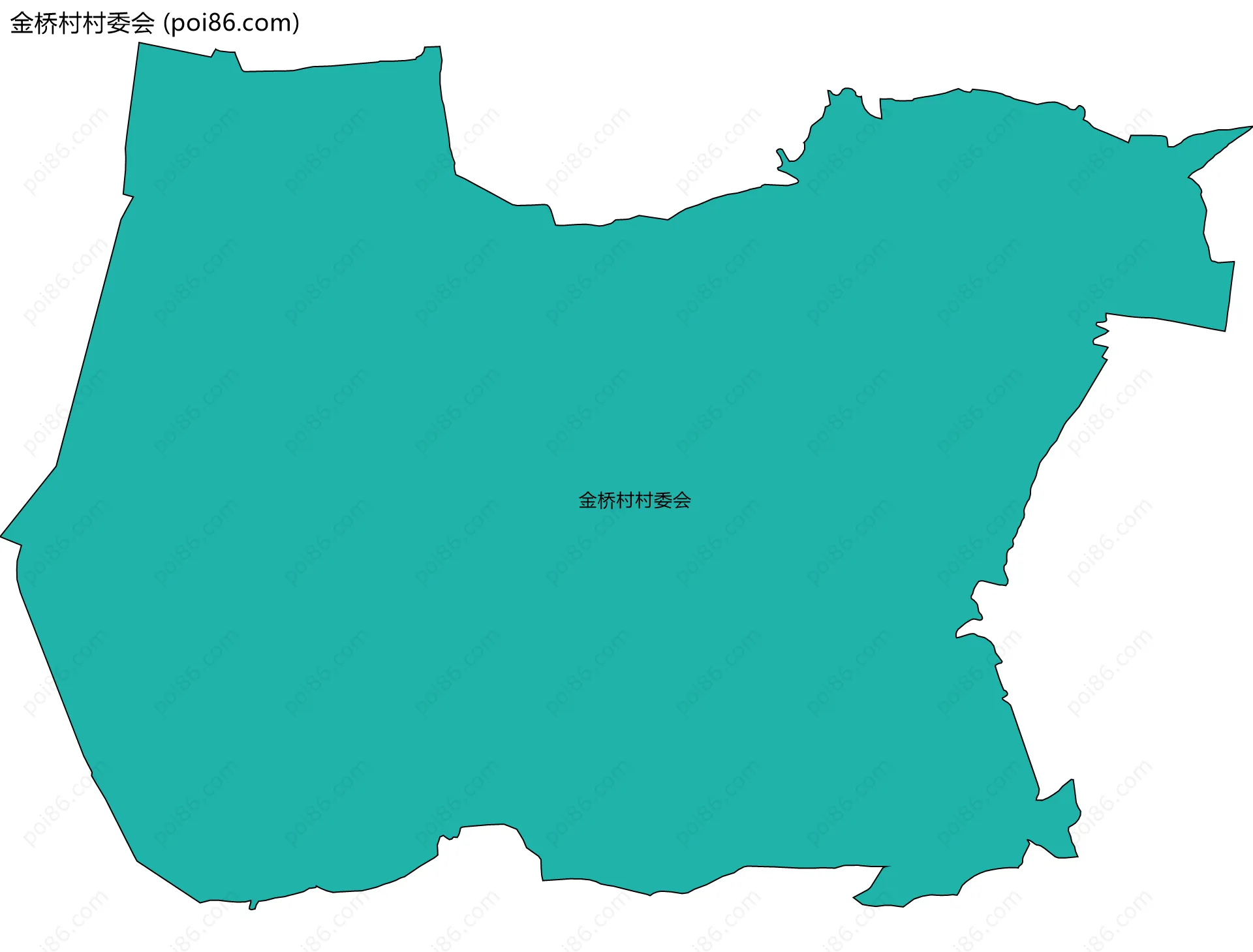 金桥村村委会边界地图