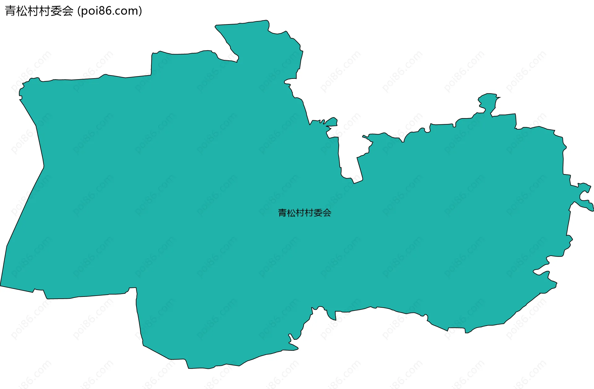 青松村村委会边界地图