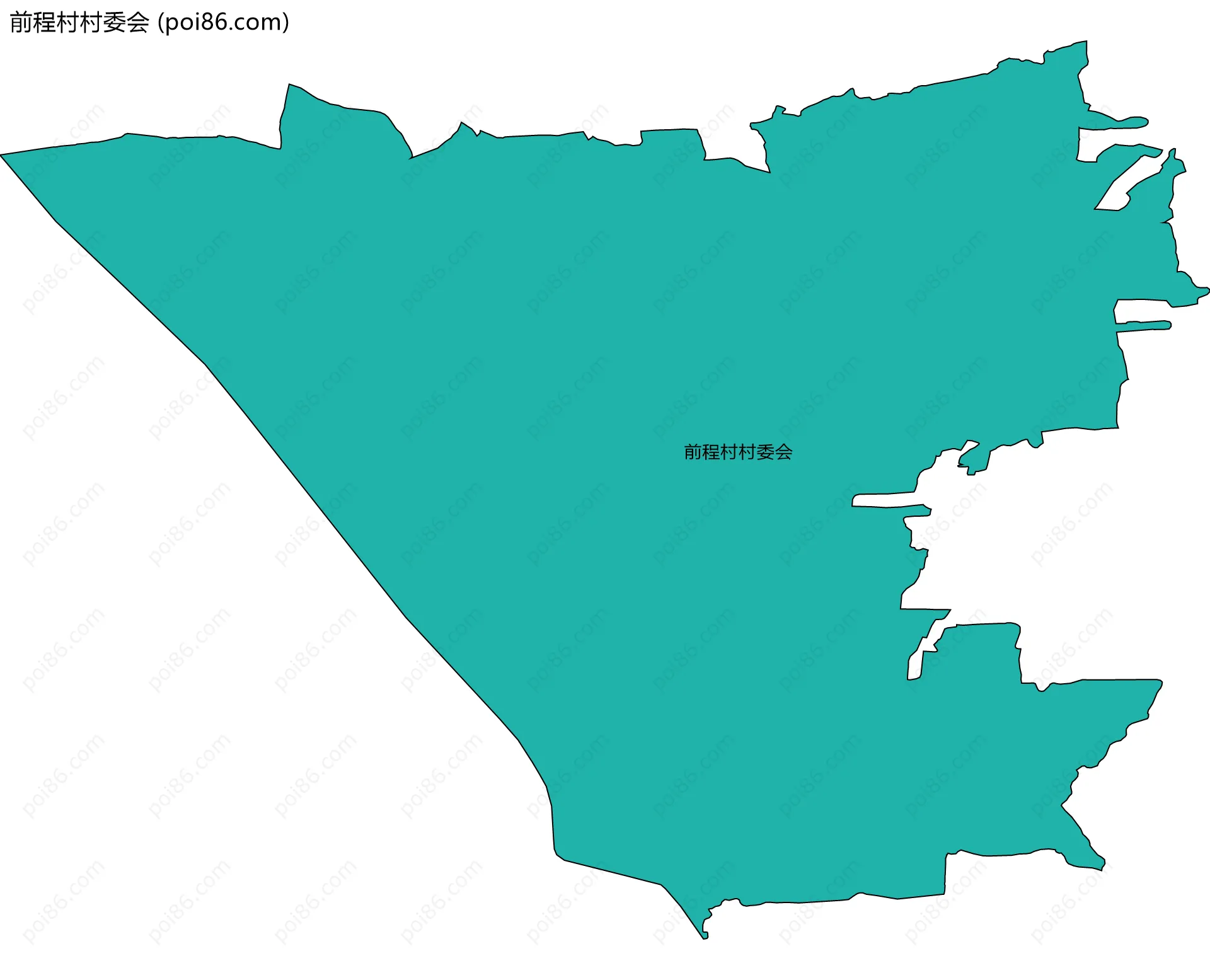 前程村村委会边界地图