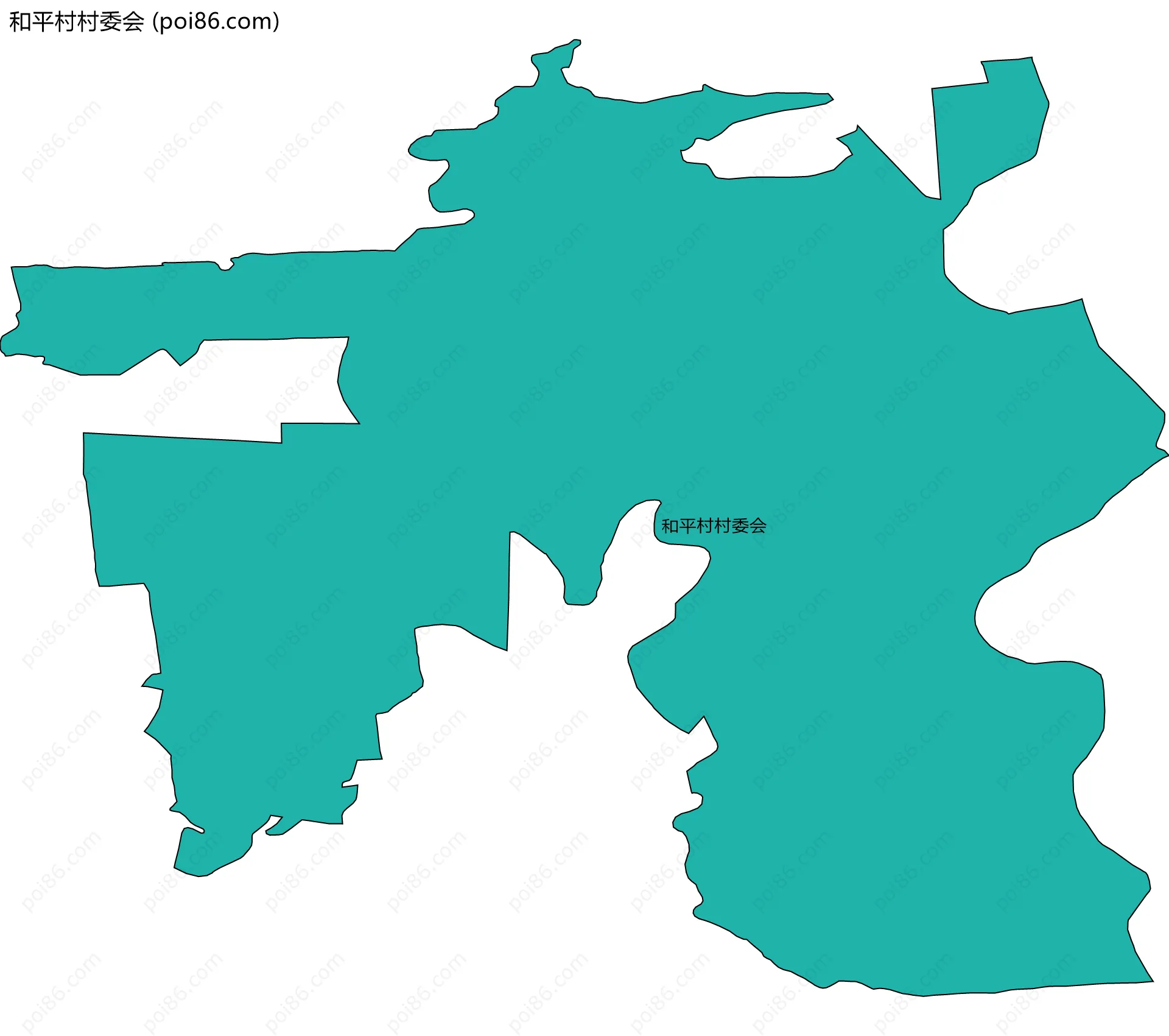 和平村村委会边界地图