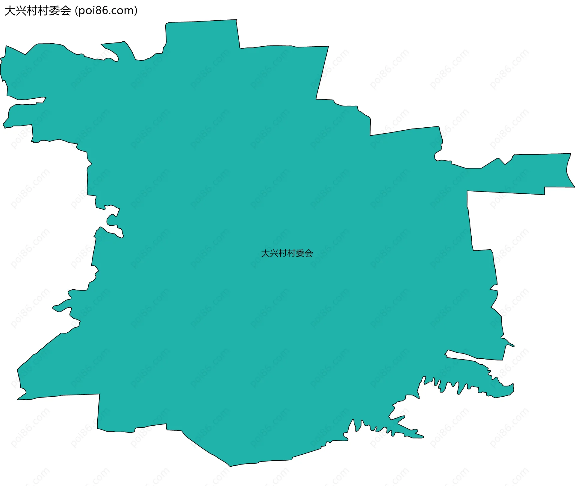大兴村村委会边界地图