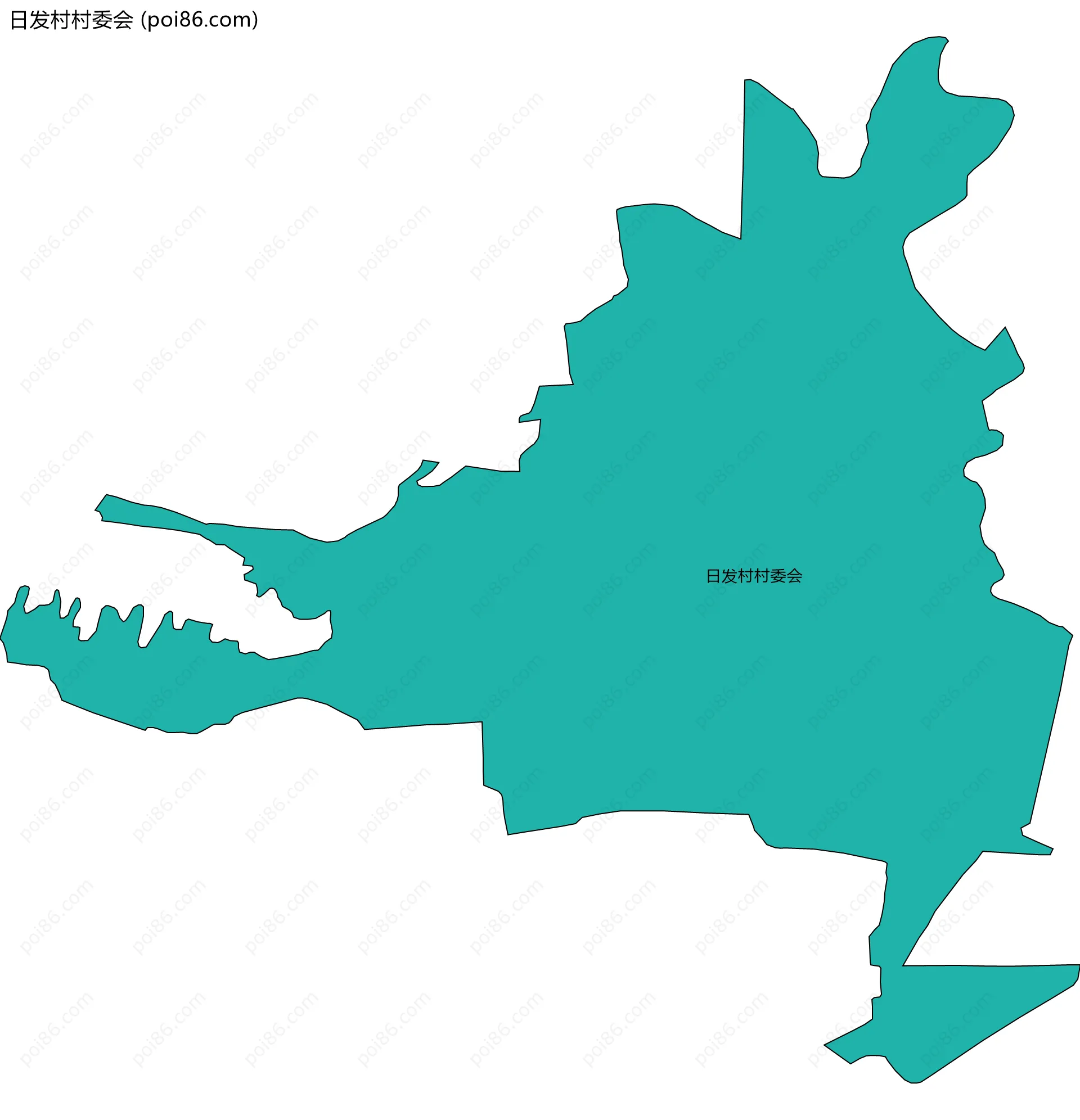 日发村村委会边界地图