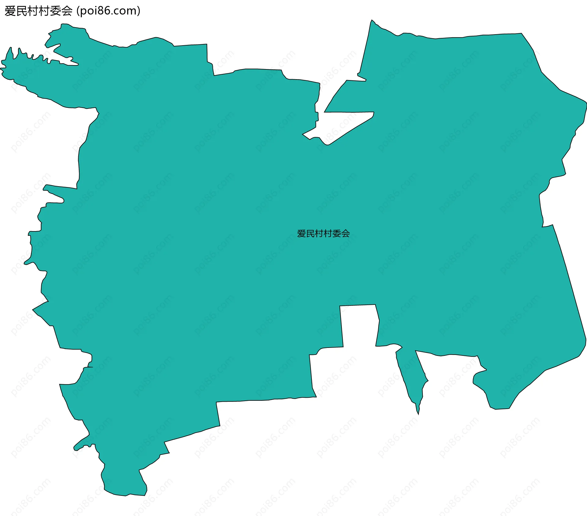 爱民村村委会边界地图