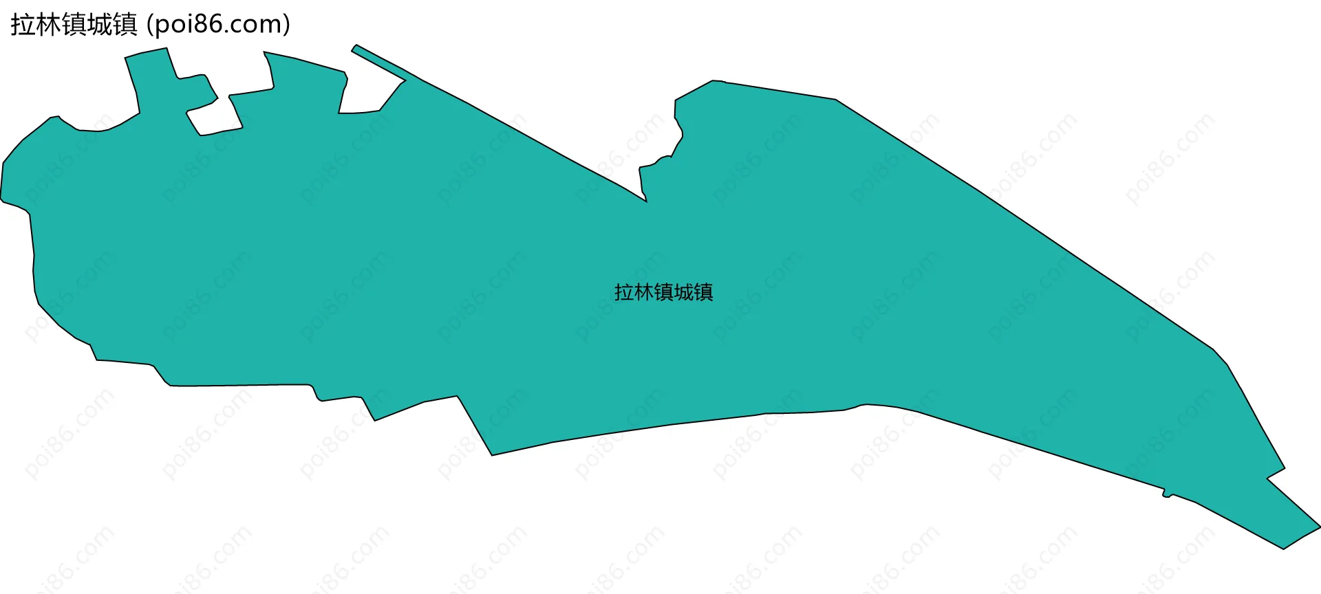 拉林镇城镇边界地图