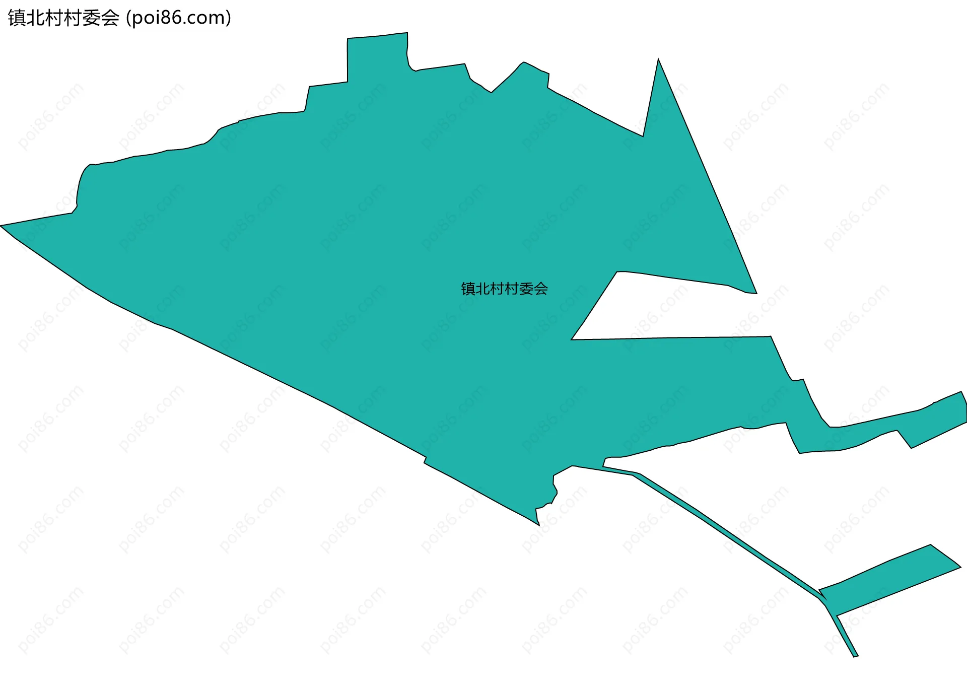 镇北村村委会边界地图