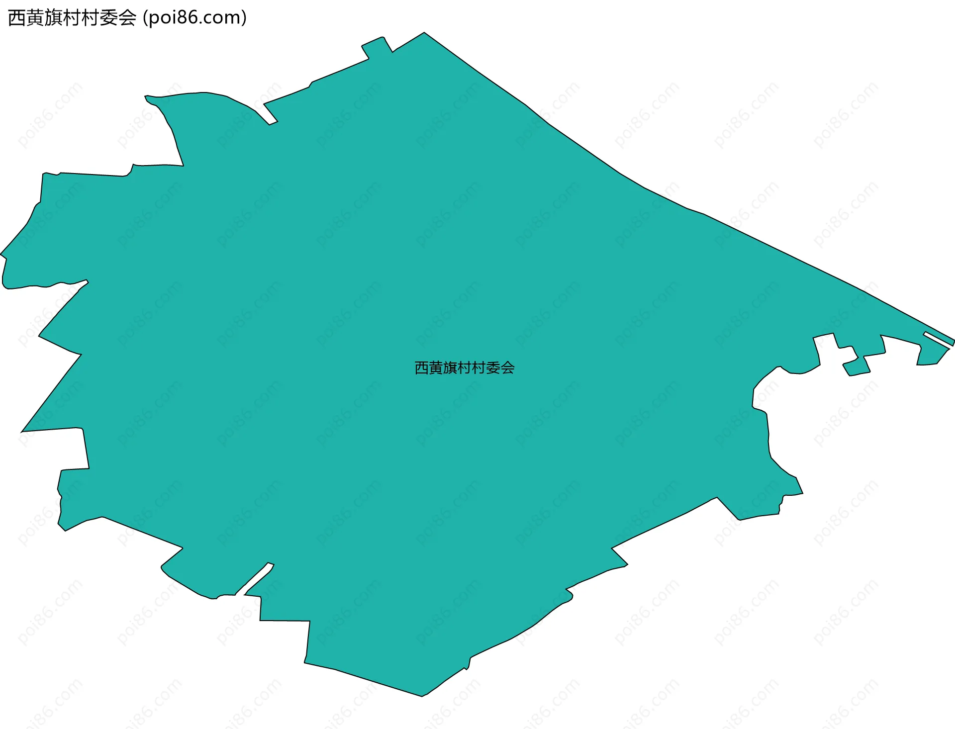 西黄旗村村委会边界地图