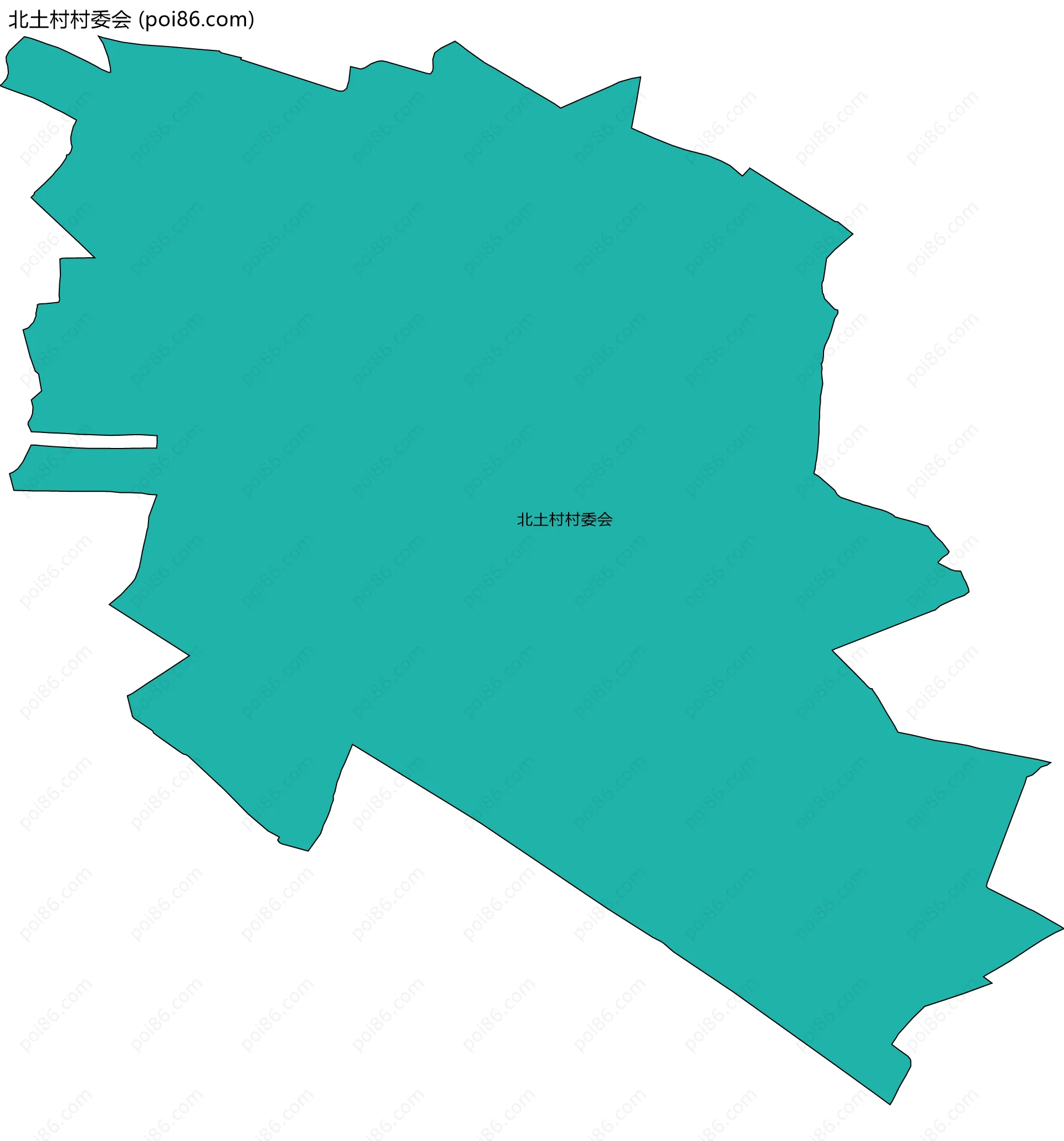 北土村村委会边界地图