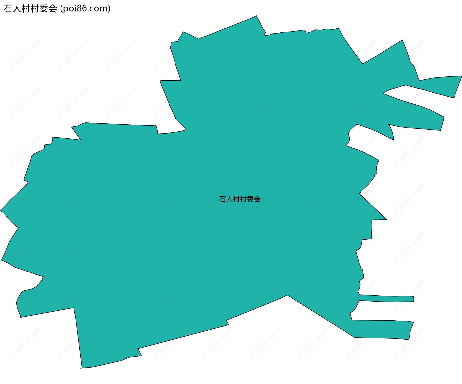 石人村村委会边界地图