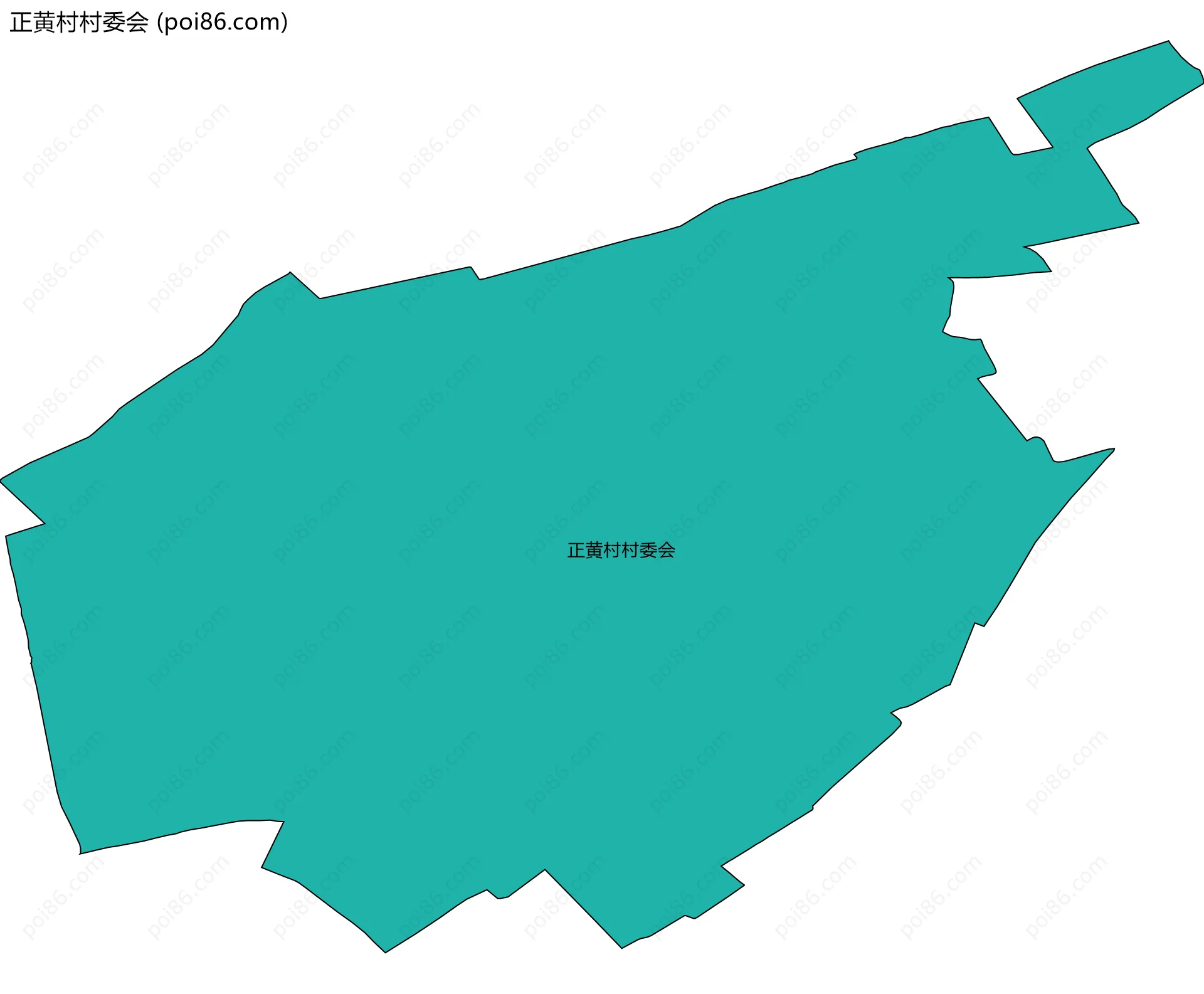 正黄村村委会边界地图