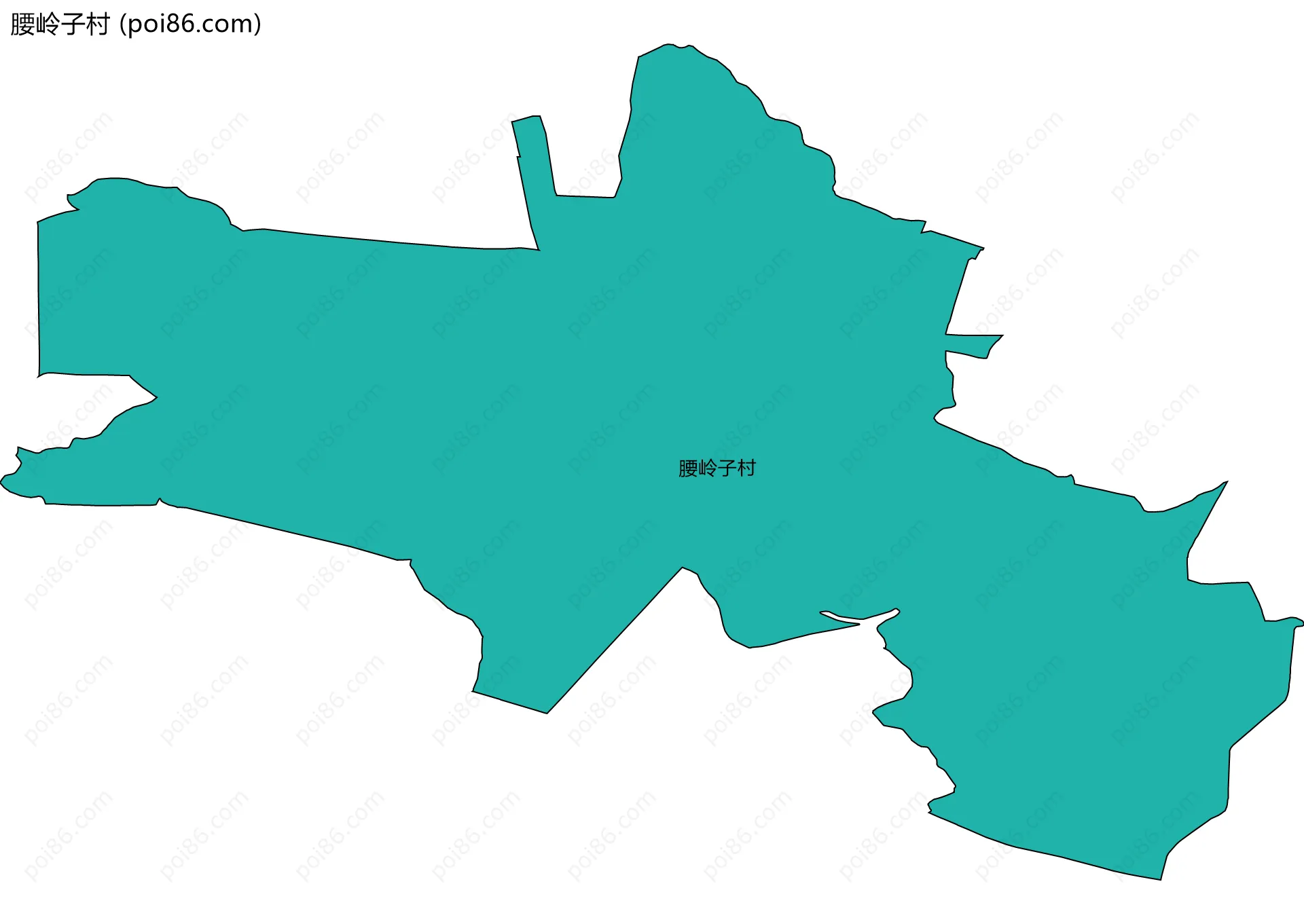 腰岭子村边界地图