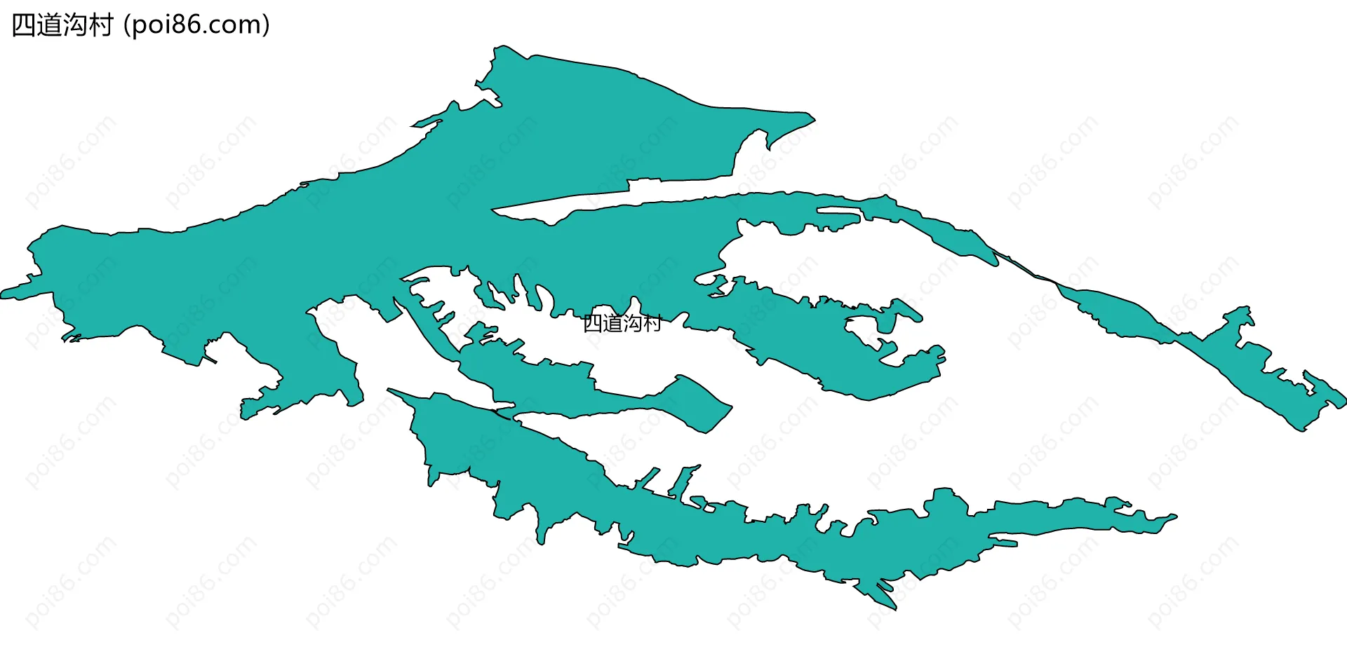 四道沟村边界地图