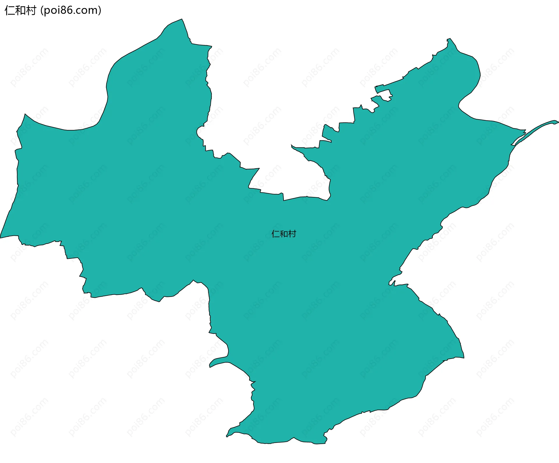 仁和村边界地图