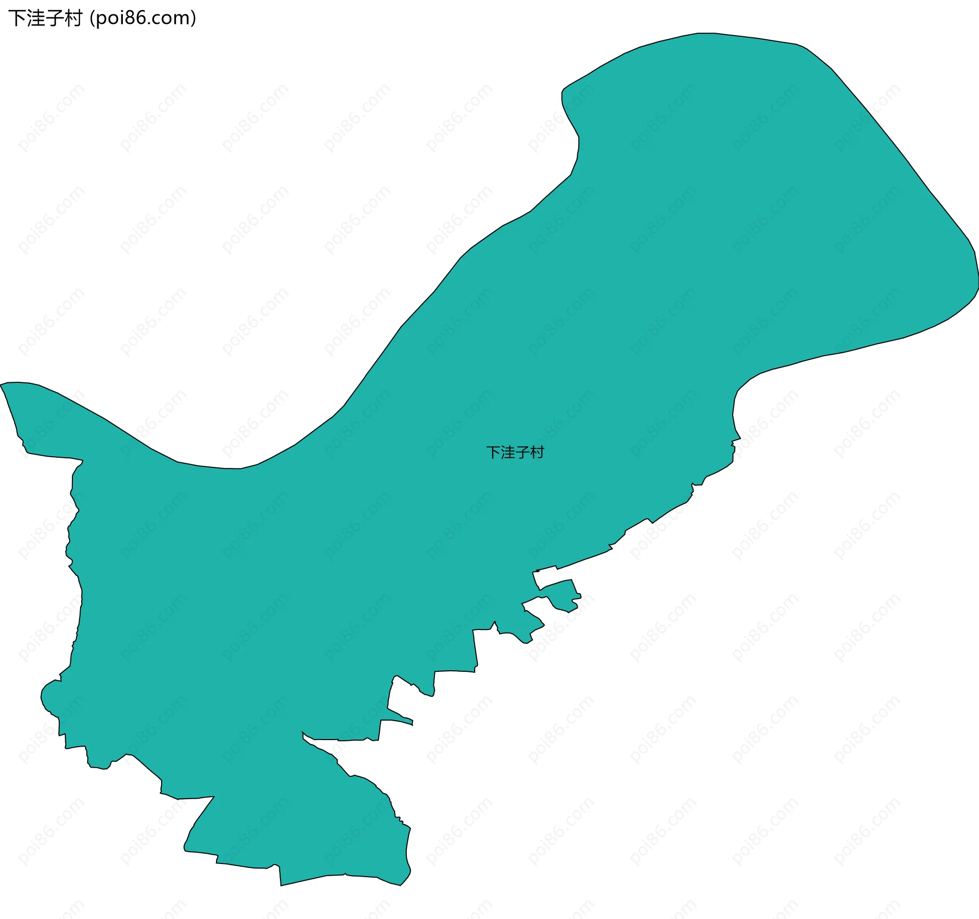 下洼子村边界地图