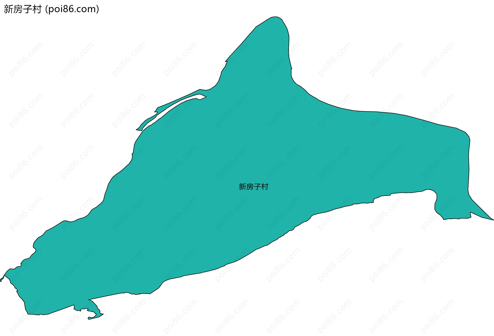 新房子村边界地图
